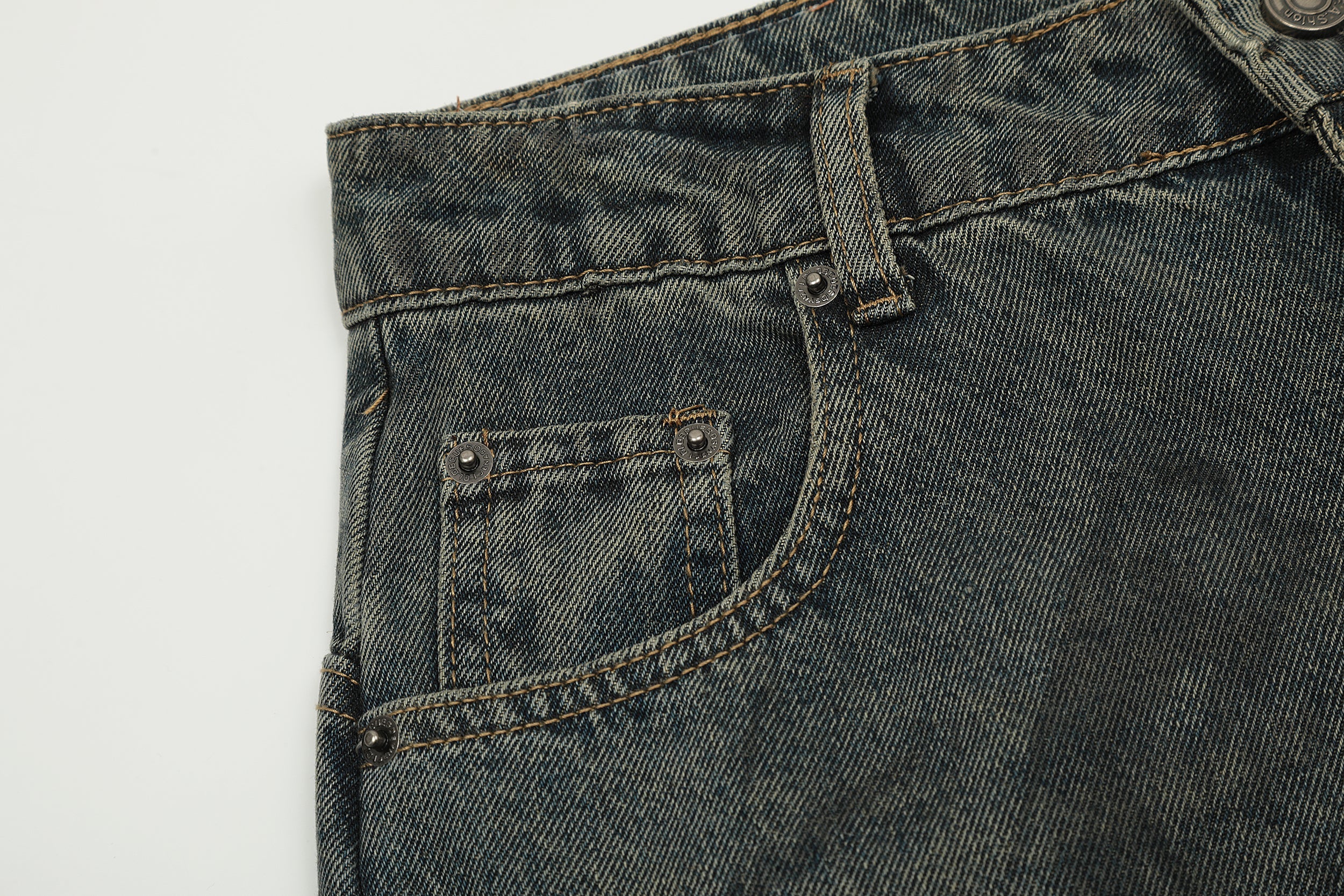 Balloon Denim Pants | Curved Panel Wide Leg Jeans