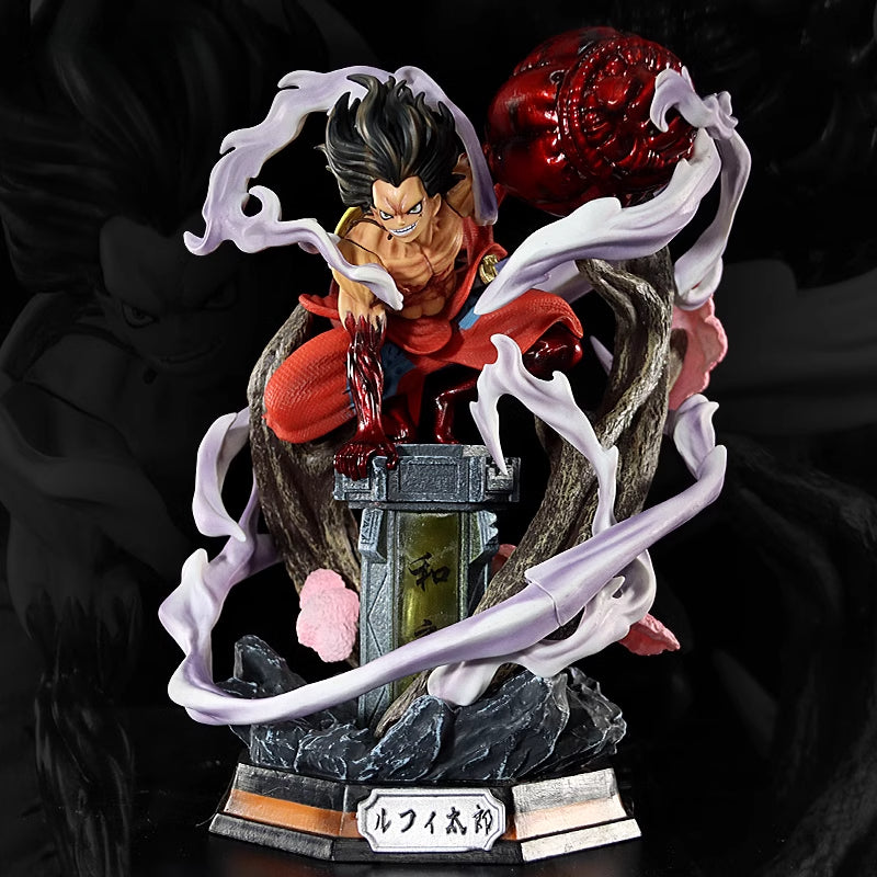 Luffy Gear 5 Action Figurine – 26cm with Fiery Red Effects and Dynamic Base, Limited Edition – One Piece Collectible