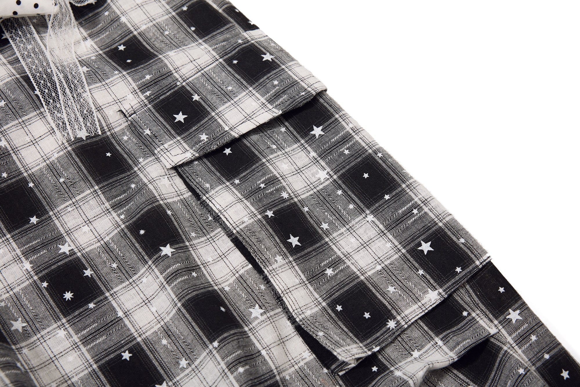 Omirad Plaid Star Cargo Shorts | Y2K Baggy Streetwear