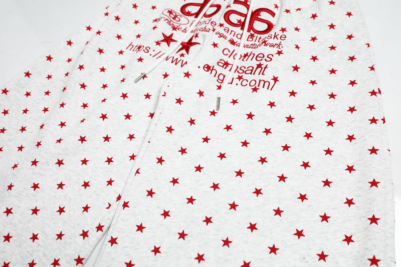 Omirad Star Print Wide-Leg Sweatpants | Streetwear