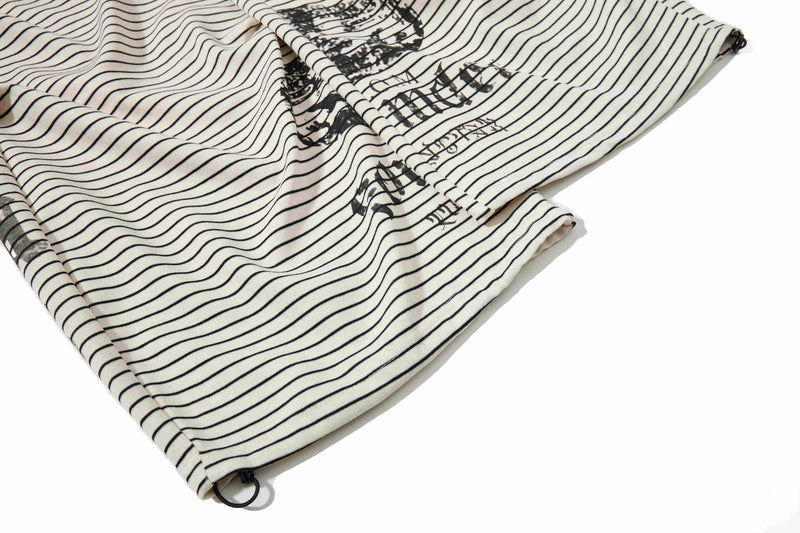 Striped Gothic Draped Wide-Leg Pants | Free Spirit Print