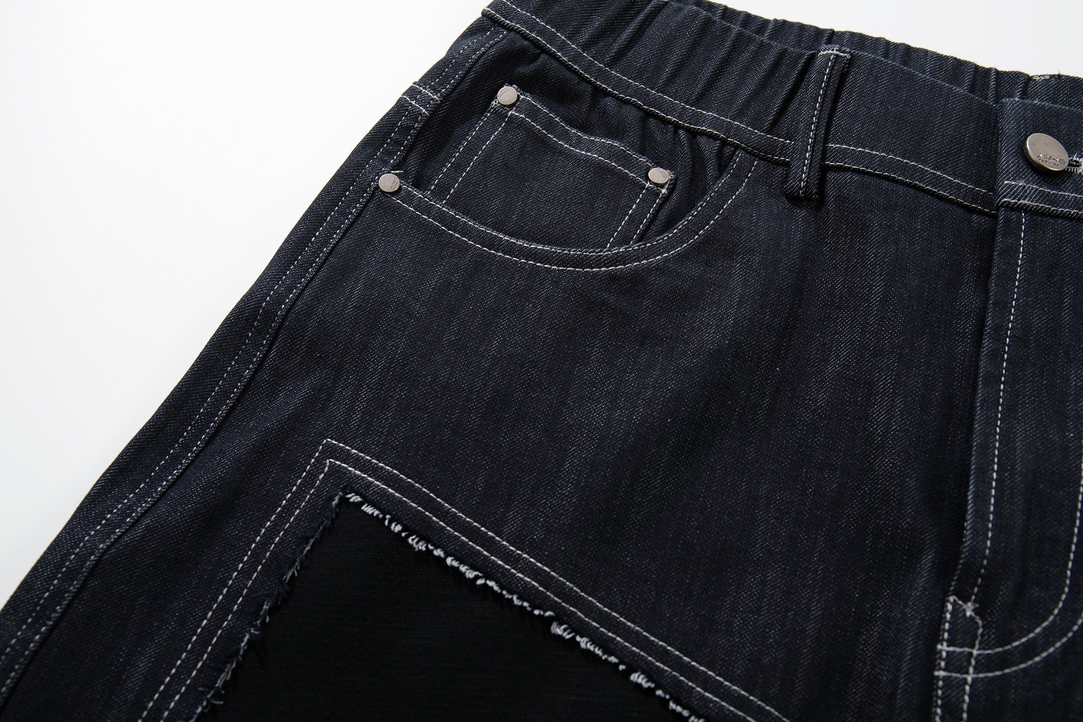 Omirad Hybrid Panel Wide-Leg Jeans | Denim & Jersey