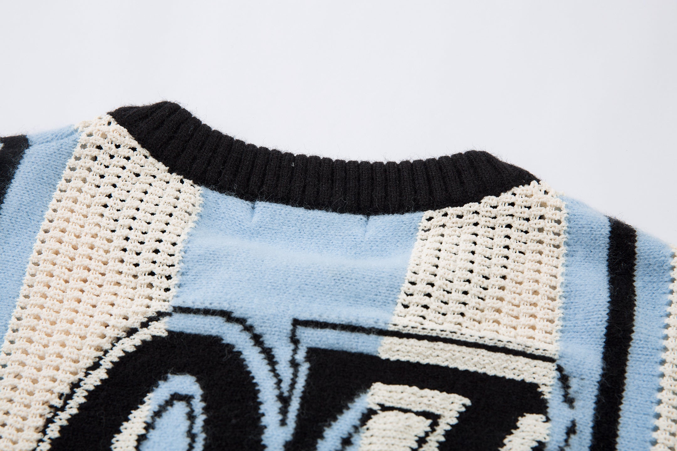 Varsity Stripe Knit Sweater | Retro Number Graphic Pullover