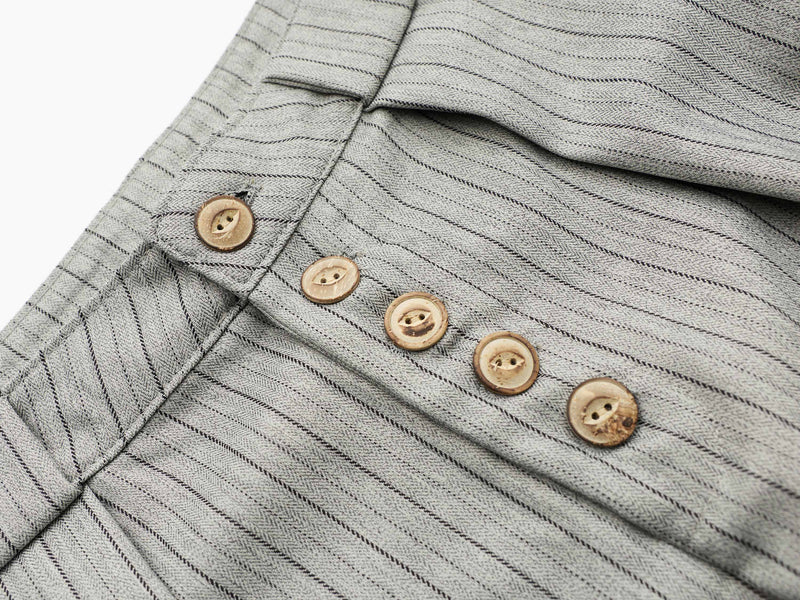 Deconstructed Pinstripe Wide-Leg Trousers | Retro Tailored Fit