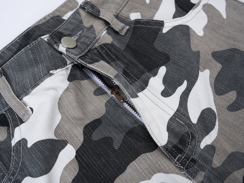 Omirad Camo Wide-Leg Patchwork Jeans | Oversized Balloon Fit