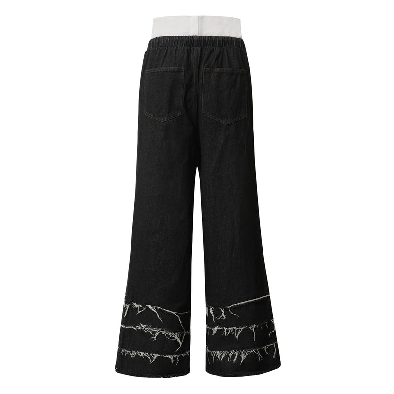 Distressed Wide-Leg Camo Sweatpants | ACC Ruements
