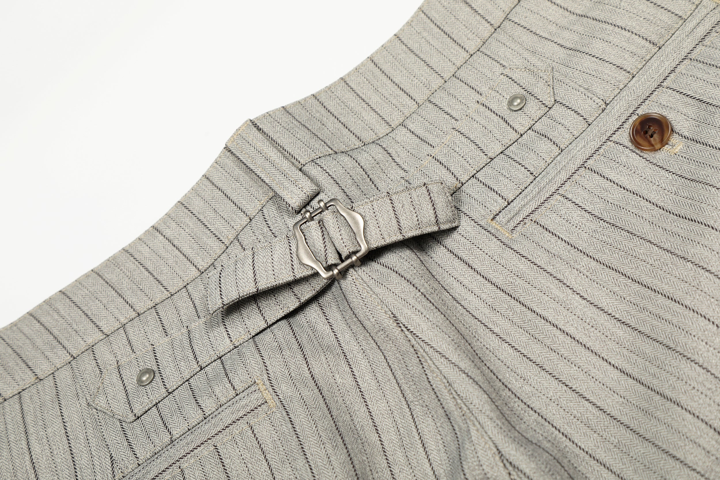 Pinstripe Barrel Leg Trousers | Vintage Wide Leg Pants