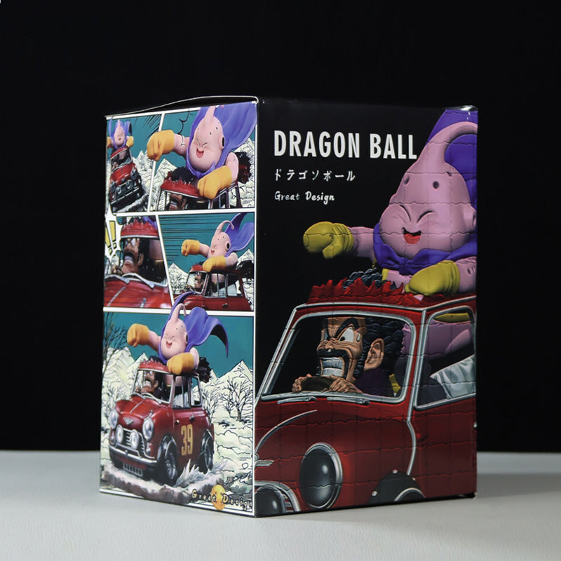 Dragon Ball Z Majin Buu Car Figure – 13.5cm Height, 18cm Length, 0.44kg – With Red Mini Cooper