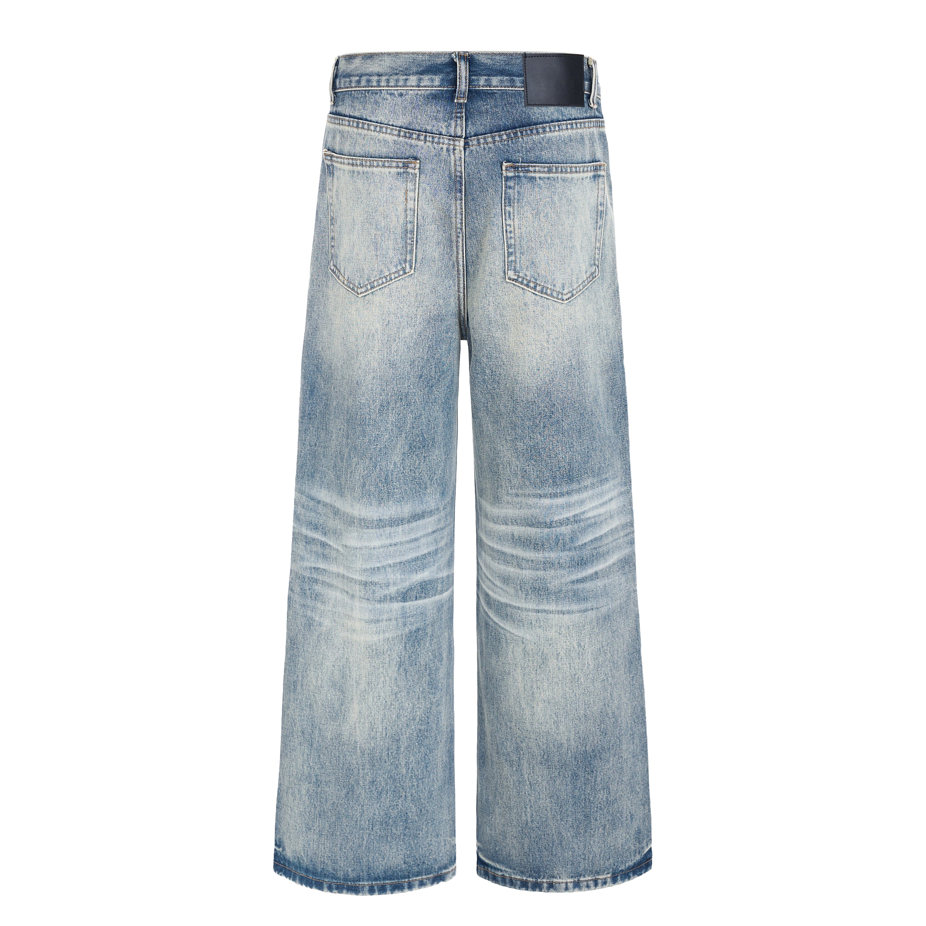 Omirad Vintage Washed Wide-Leg Jeans | 100% Cotton Denim