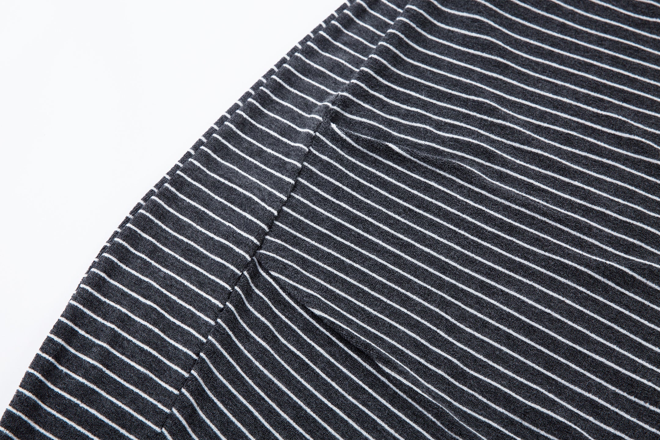 Striped Knit Barrel-Leg Lounge Pants with Drawstring Hem