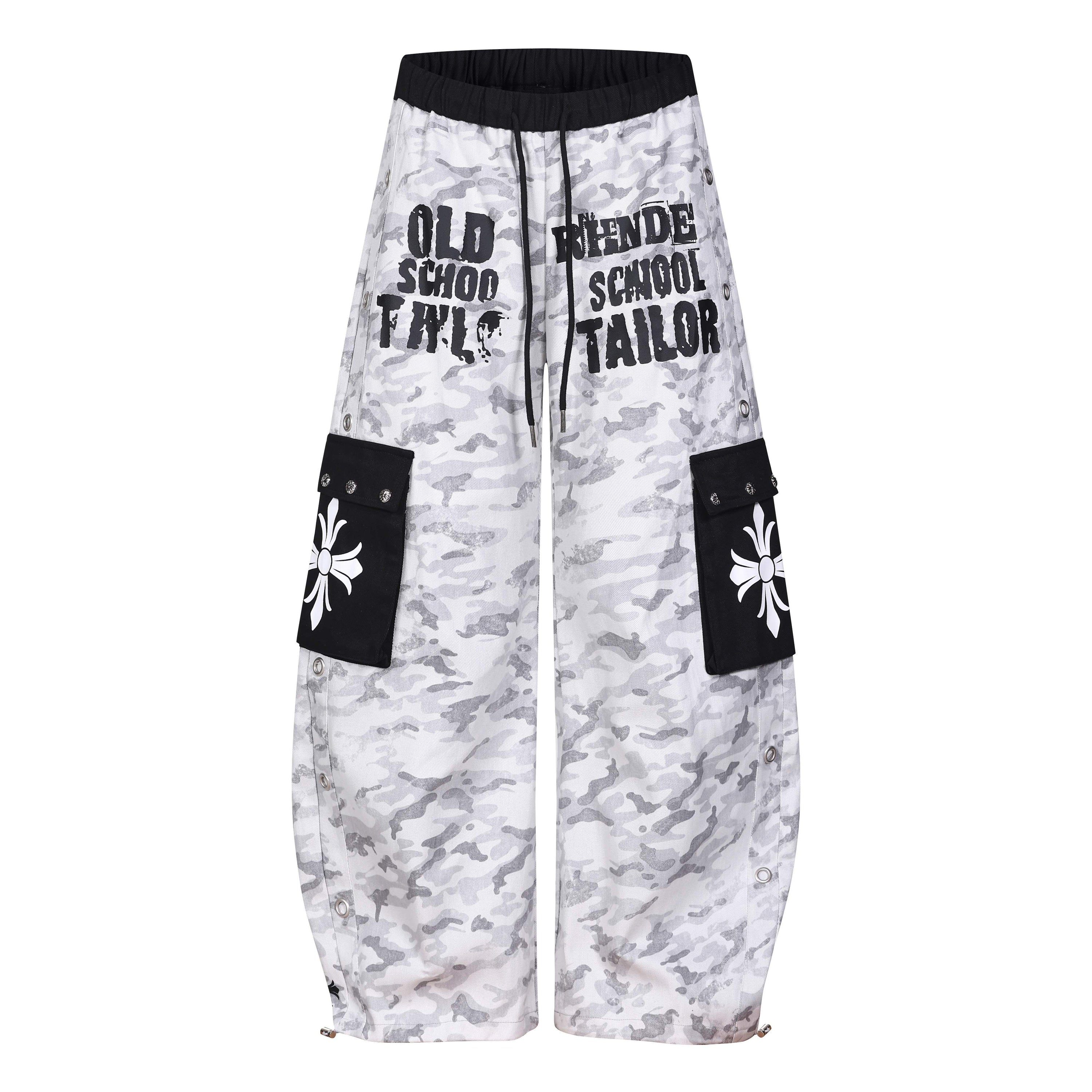 Omirad Camo Graphic Cargo Pants | Wide-Leg Streetwear