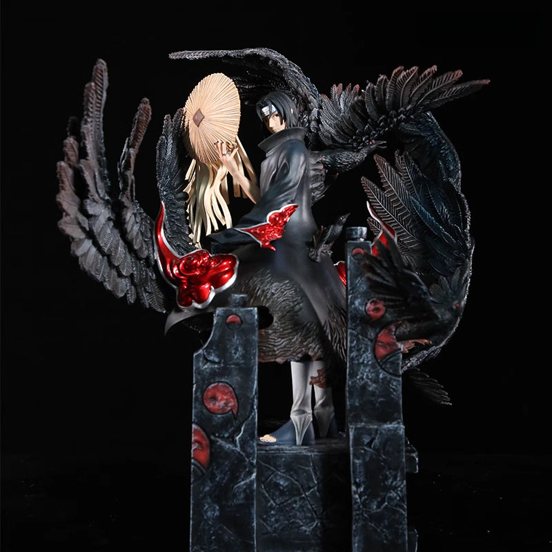 Uchiha Itachi Actionfigur - 33cm | Premium -Display mit Akatsuki -Flügeln und Lüfterdetails