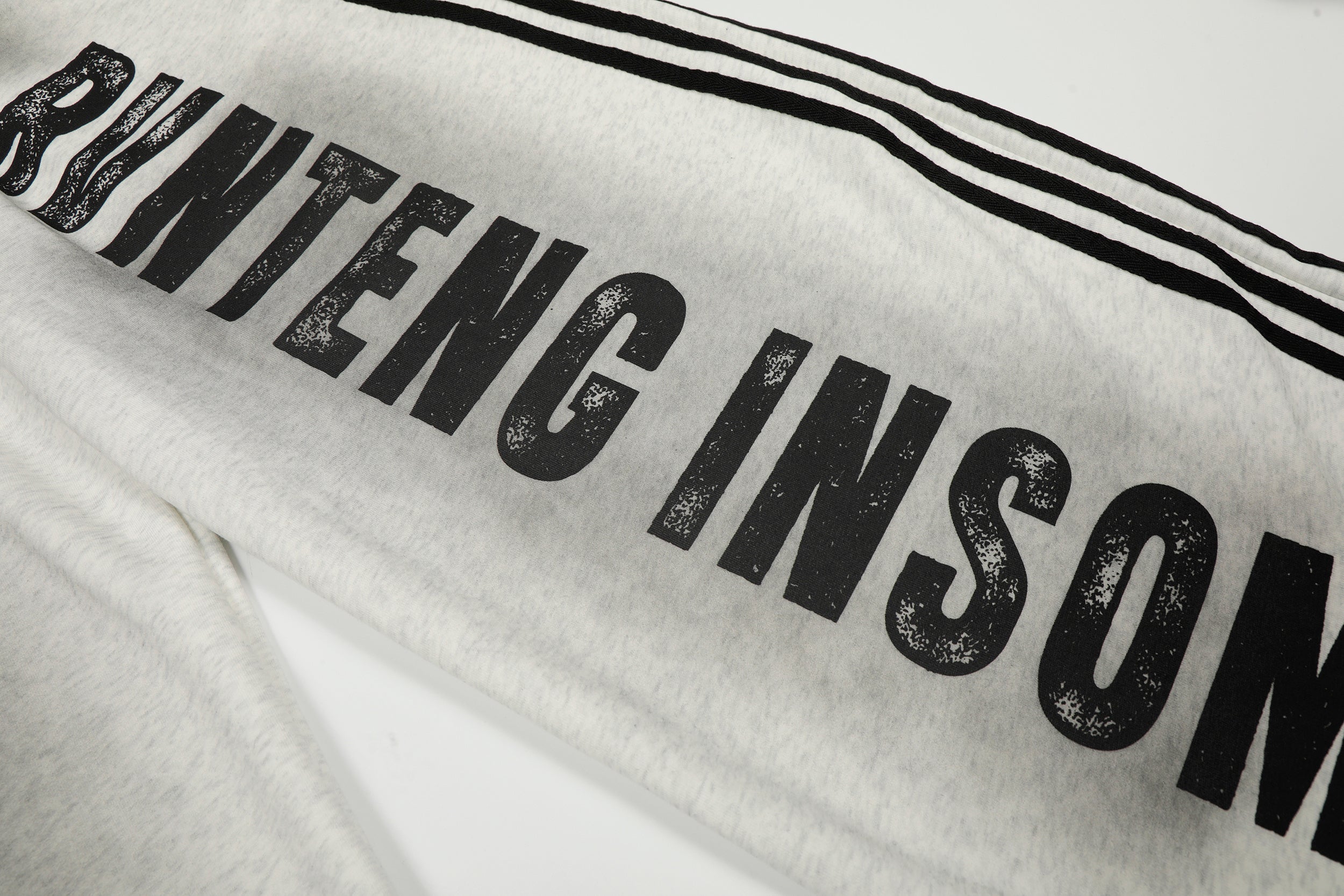 Bold Letter Triple Stripe Track Pants | Oversized Streetwear