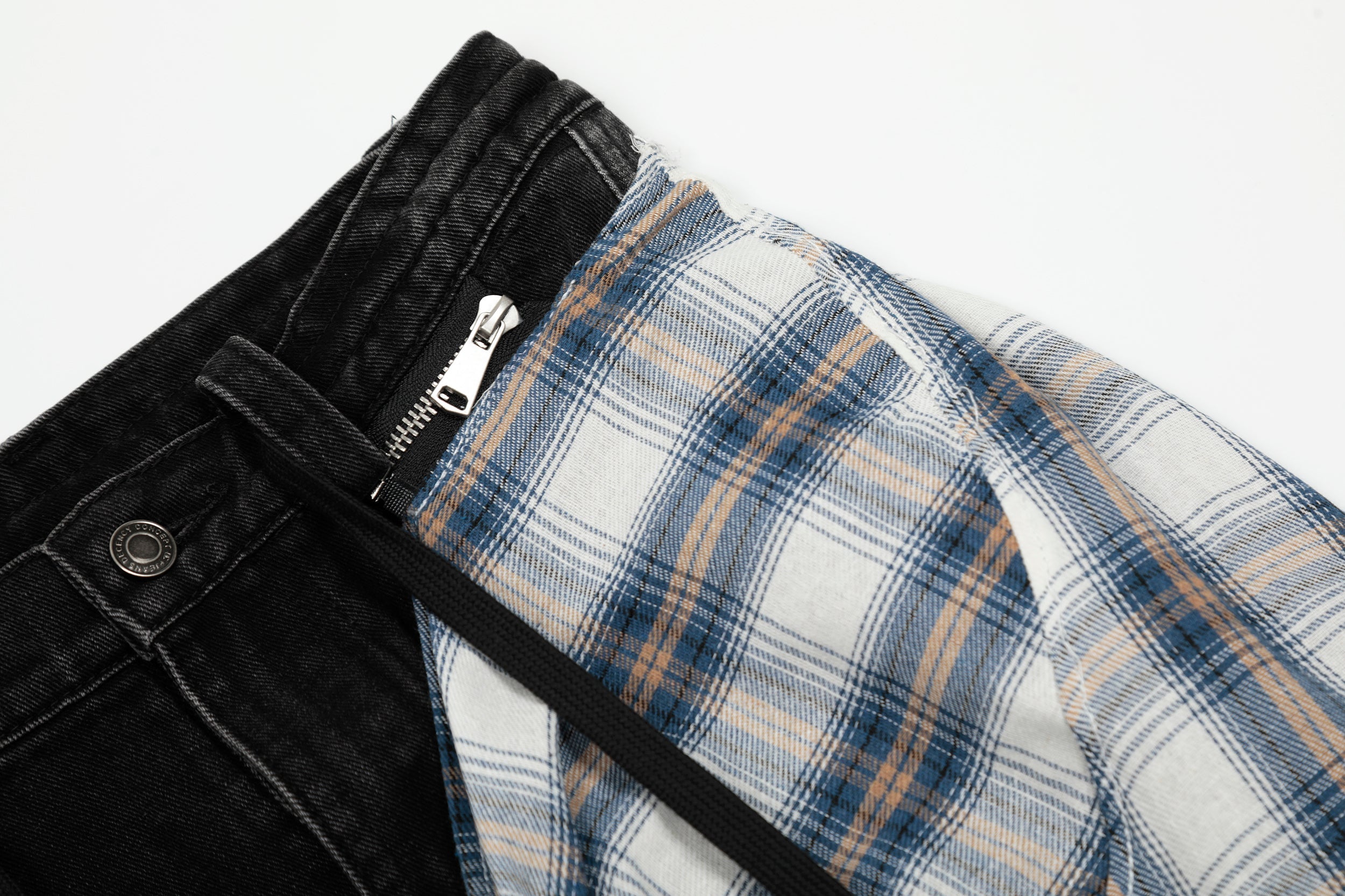Omirad Layered Plaid Skirt-Pants | Deconstructed Streetwear