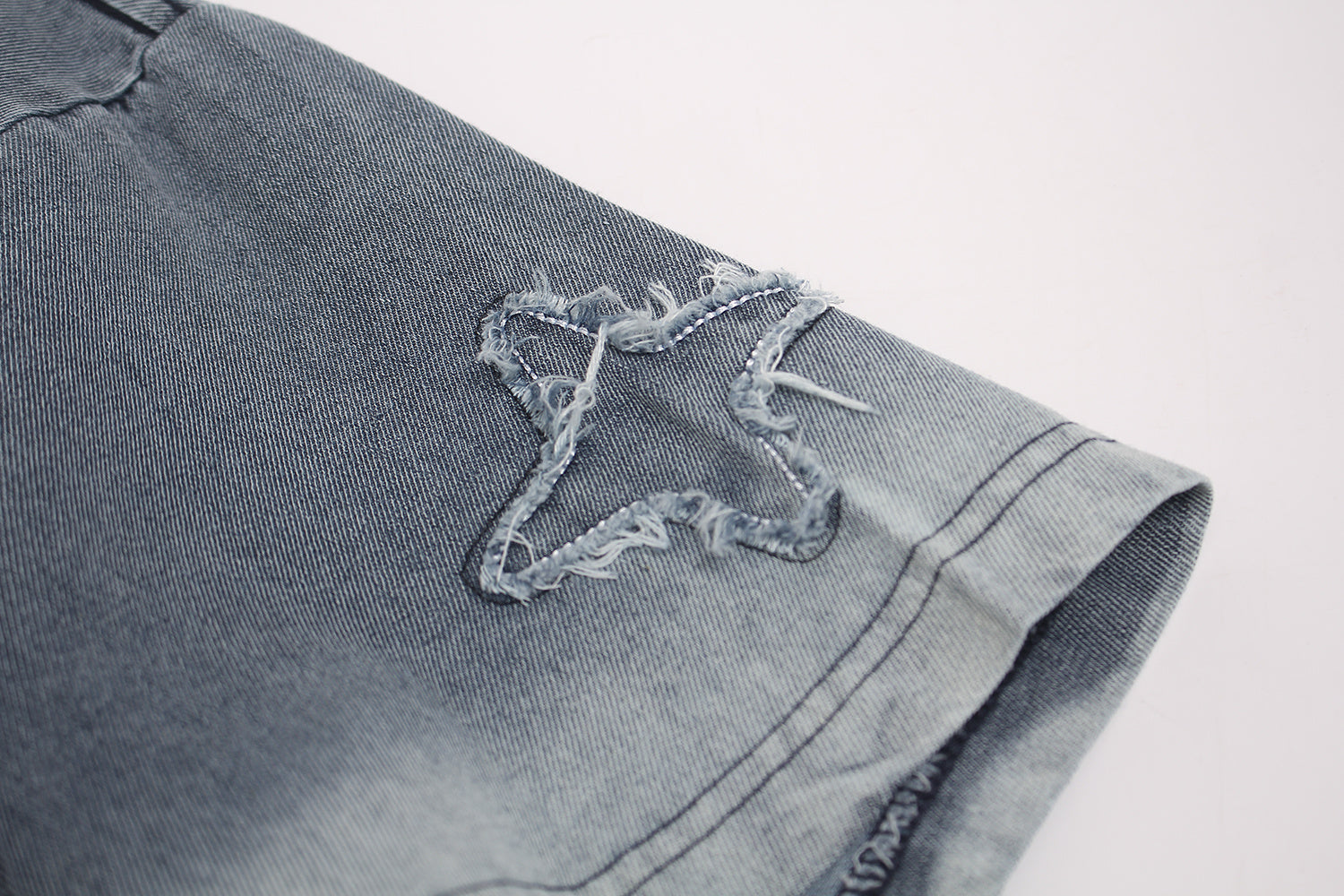 Distressed Star Patch Graphic T-Shirt | Vintage Washed Streetwear