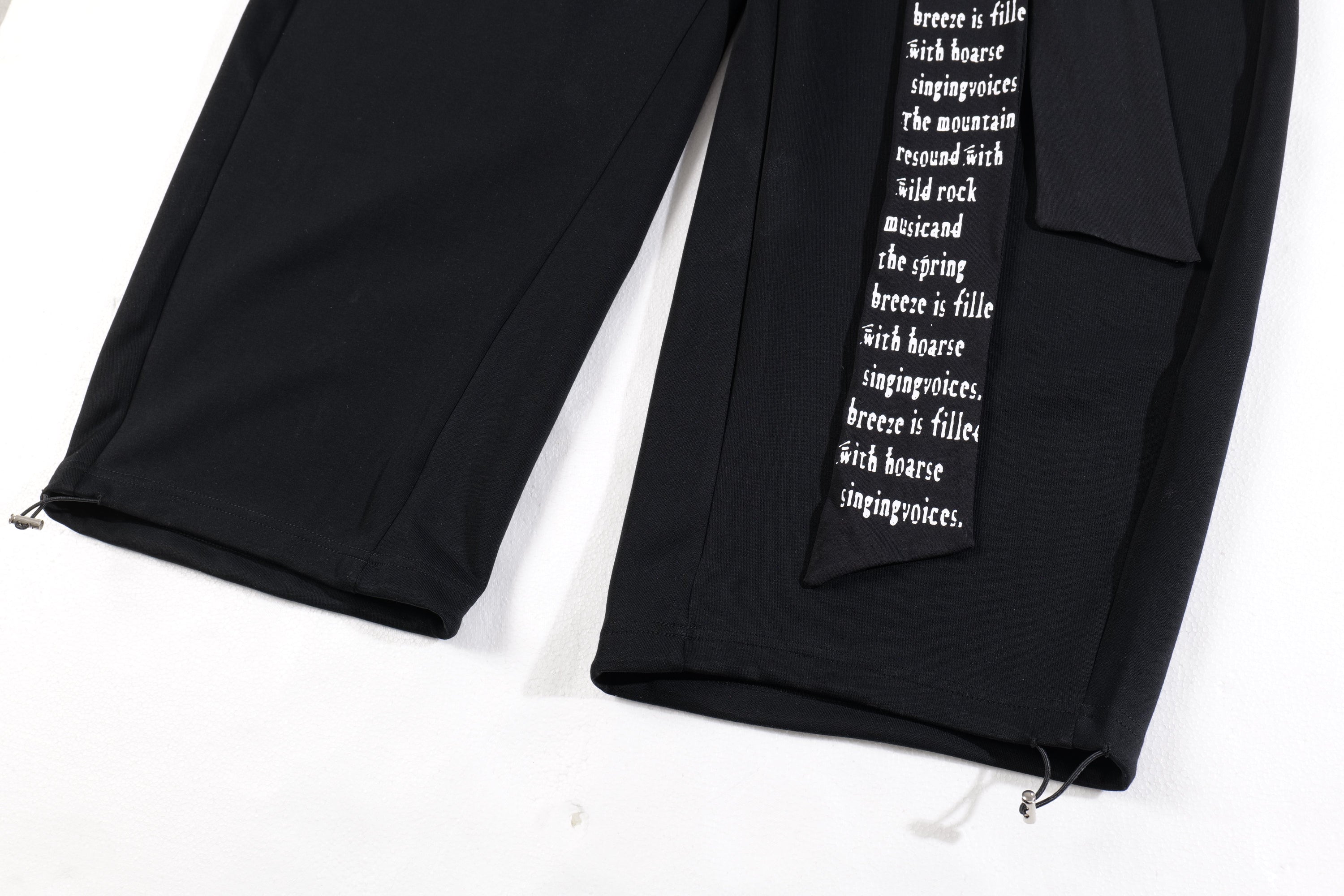 Rock Graphic Wide-Leg Wrap Pants | Streetwear Drape