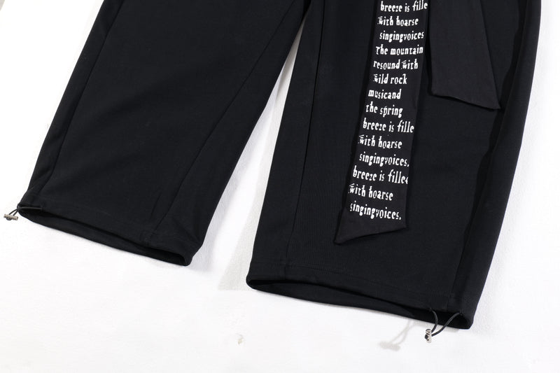 Rock Graphic Wide-Leg Wrap Pants | Streetwear Drape