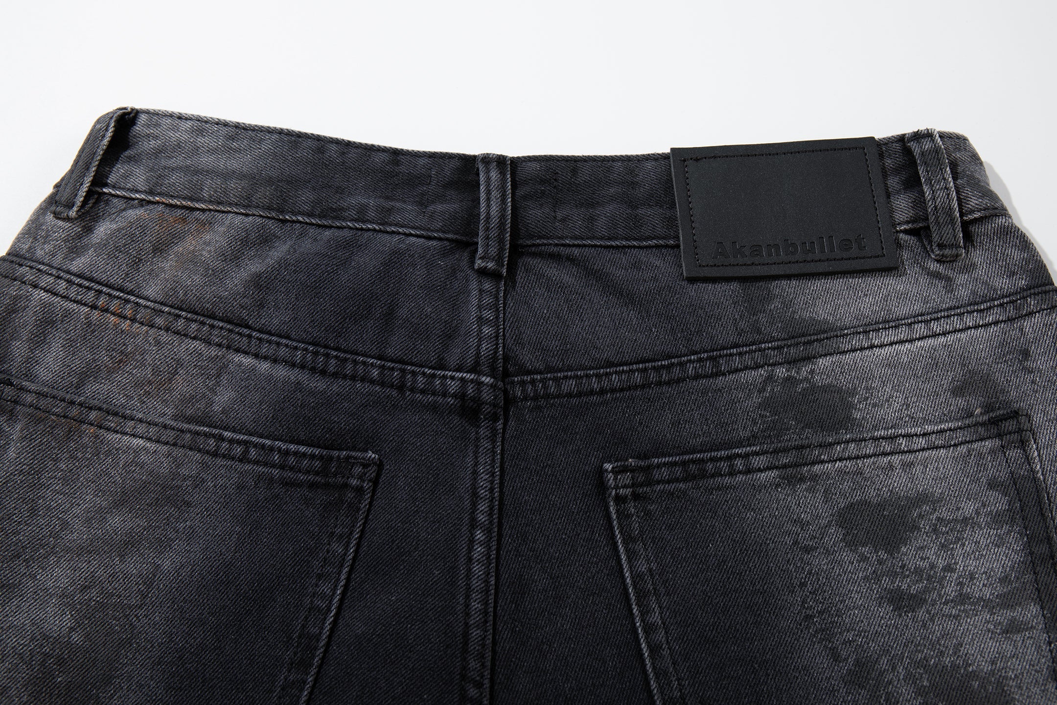 Omirad Smoke-Texture Wide-Leg Jeans | Dark Washed Denim