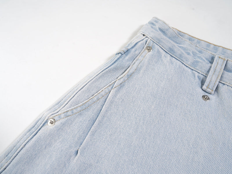Light-Wash Wide-Leg Denim Pants | Relaxed Streetwear Fit