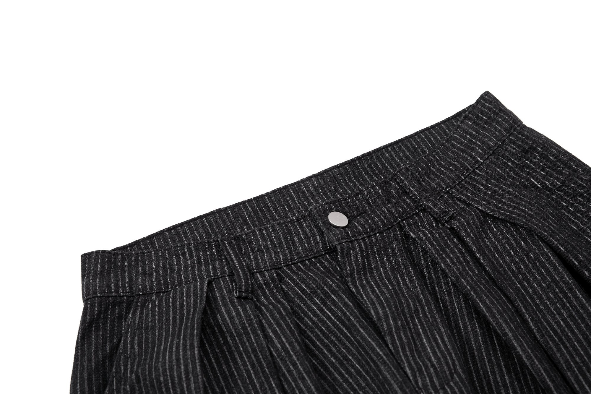Omirad Pinstripe Barrel Trousers | Wide-Leg Pleated Pants