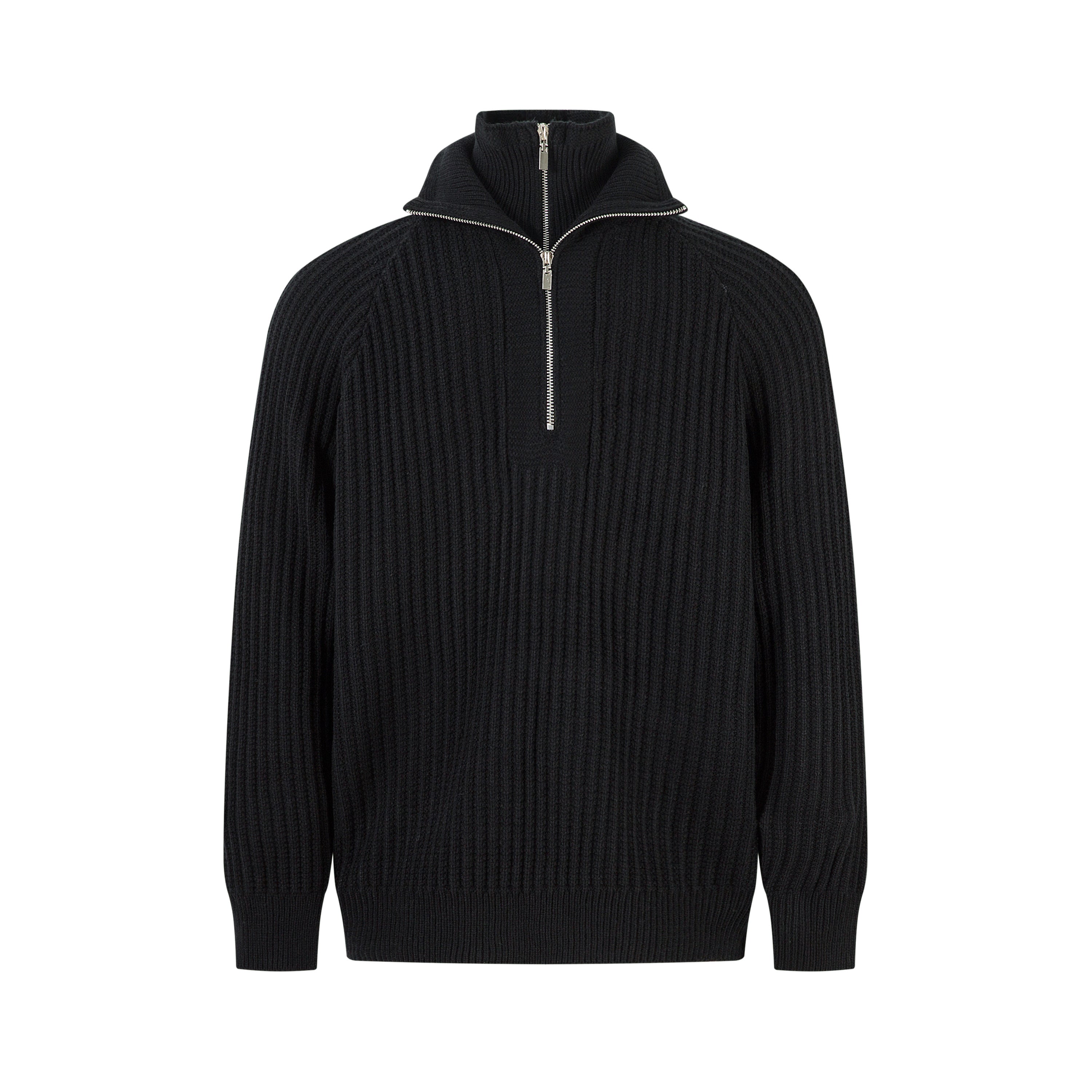 Men's Ribbed Half-Zip Knit Sweater | Clean Streetwear Style