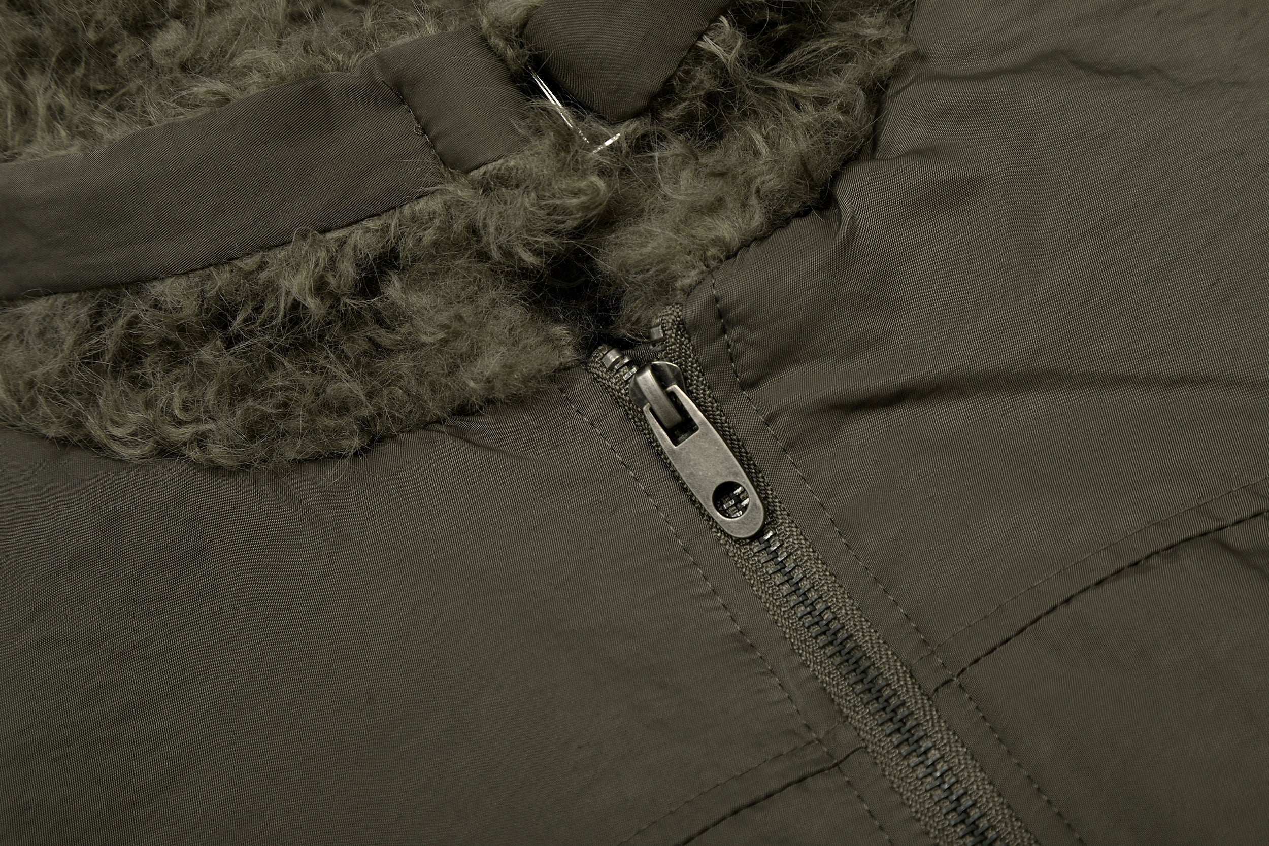 Faux Fur Collar Bomber Jacket | Military Streetwear