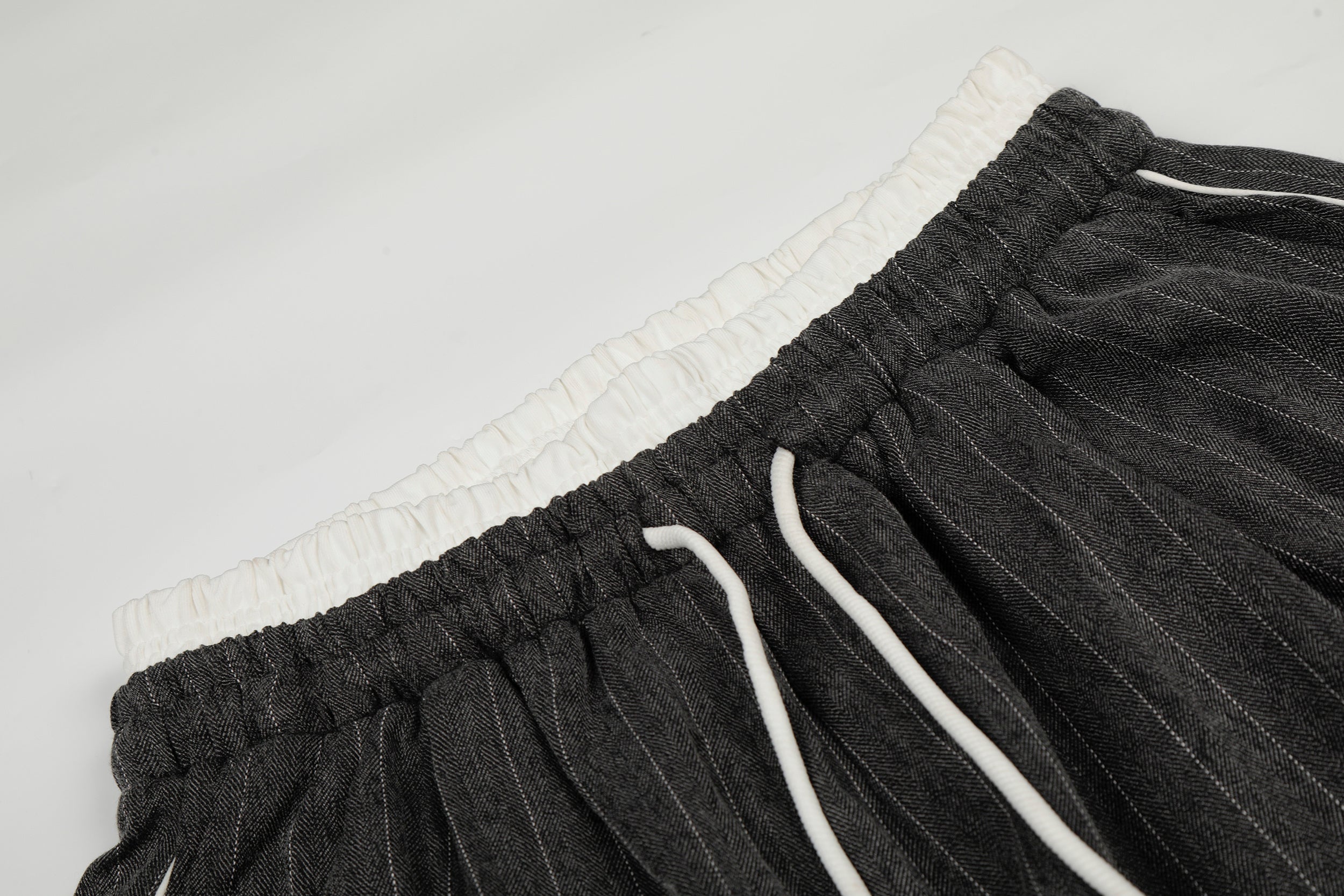Omirad Pinstripe Wide-Leg Track Pants | Relaxed Fit