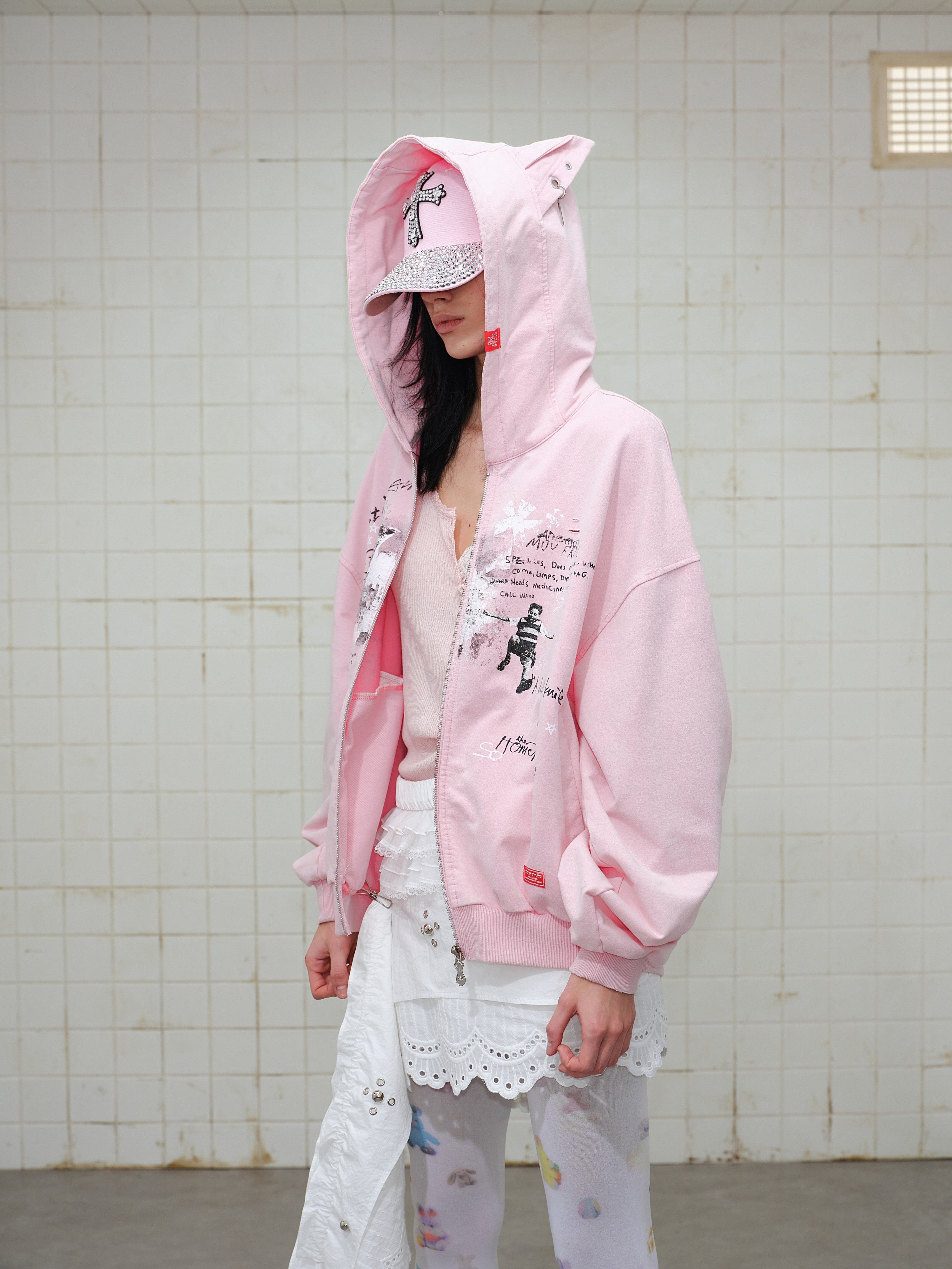 Omirad Gradient Graphic Zip Hoodie | Streetwear Statement
