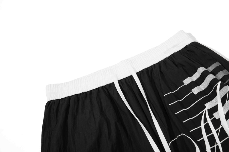 Omirad Piano Keys Balloon Pants | Wide Leg Streetwear Trousers