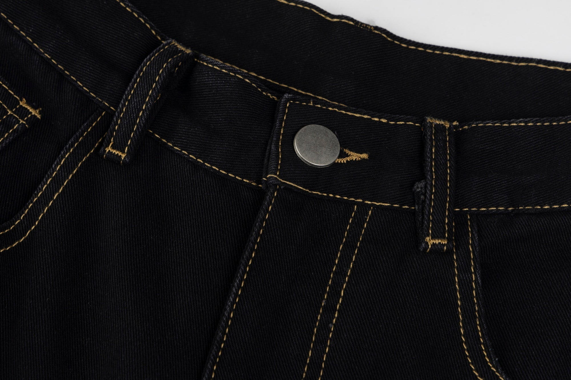 Gothic Cross Wide-Leg Jeans | Black Denim with Cross Patches