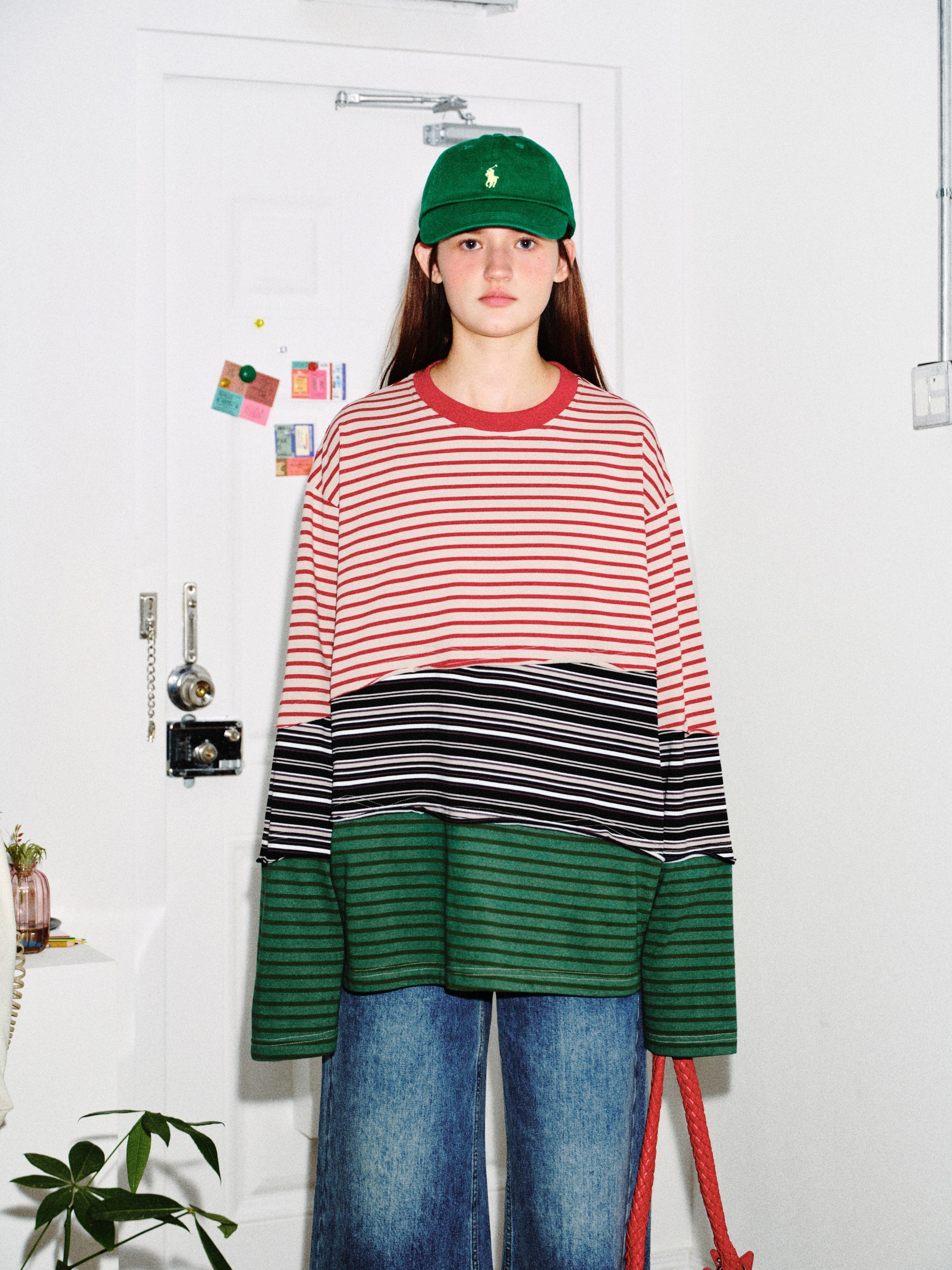 Color-Block Striped Long Sleeve Tee | Streetwear Cotton Top