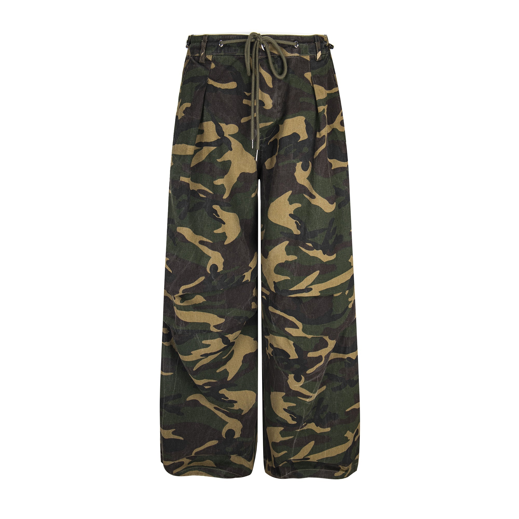 Omirad Camo Wide-Leg Cotton Pants | Military Streetwear
