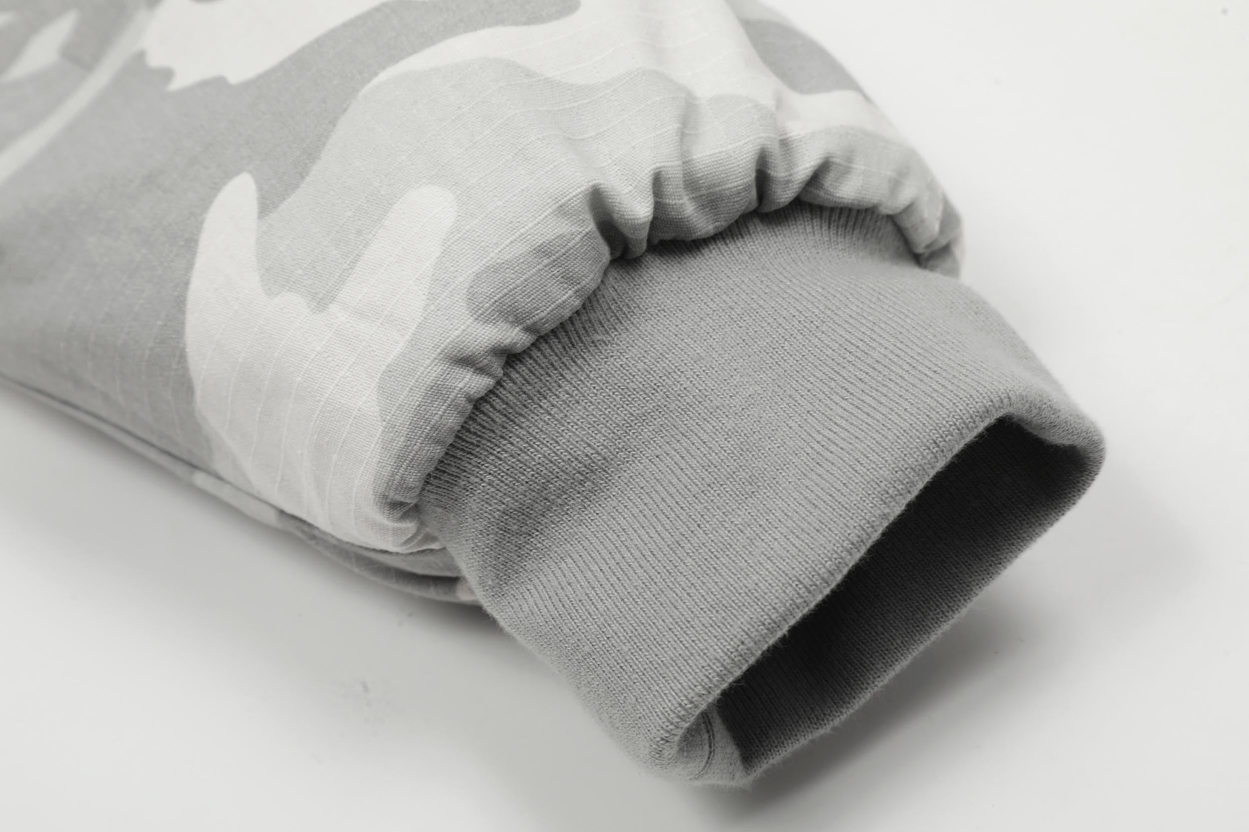 White Camo Faux Fur Hooded Padded Bomber Jacket