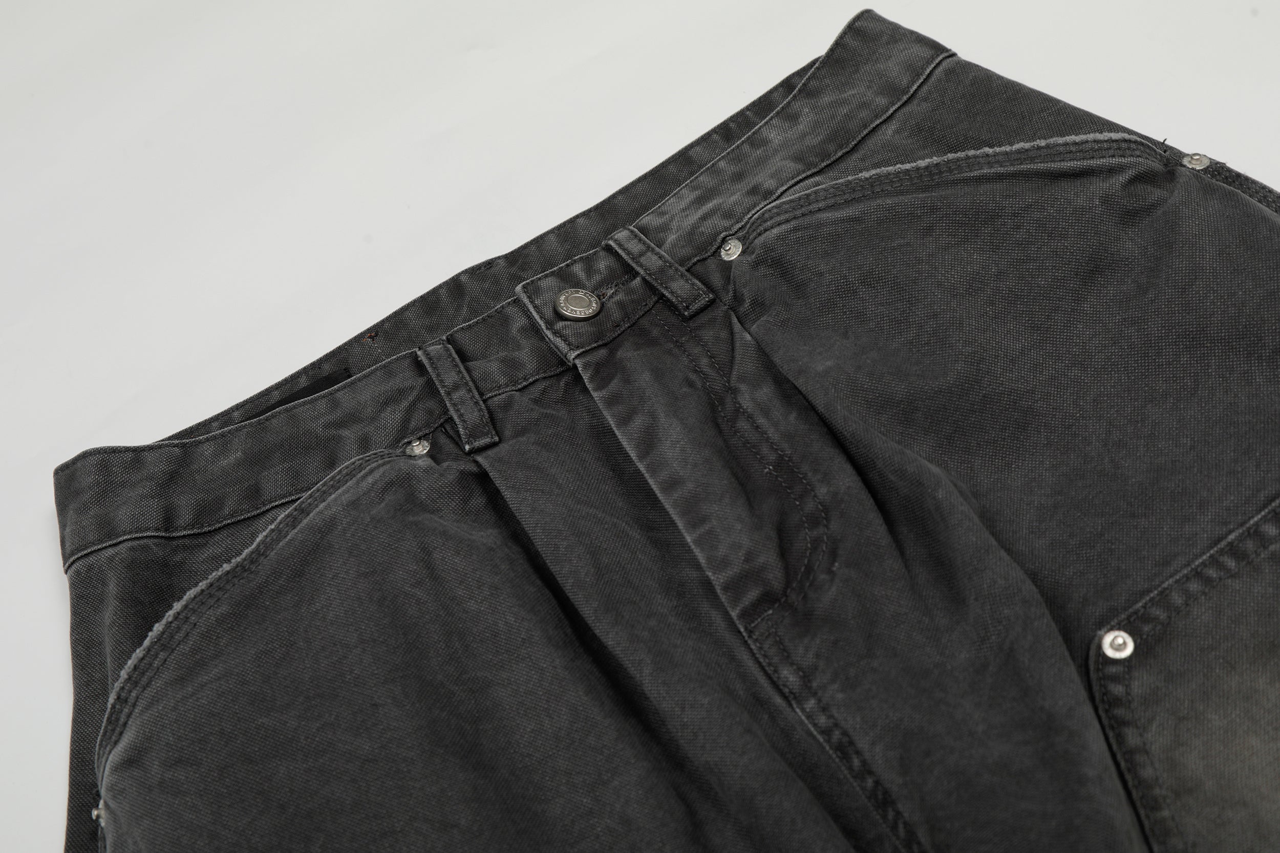 Omirad Washed Utility Wide-Leg Denim Pants | Oversized Cargo