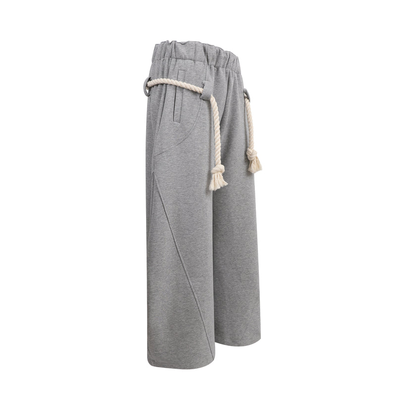 Rope Drawstring Barrel Pants | Wide-Leg Streetwear Trousers