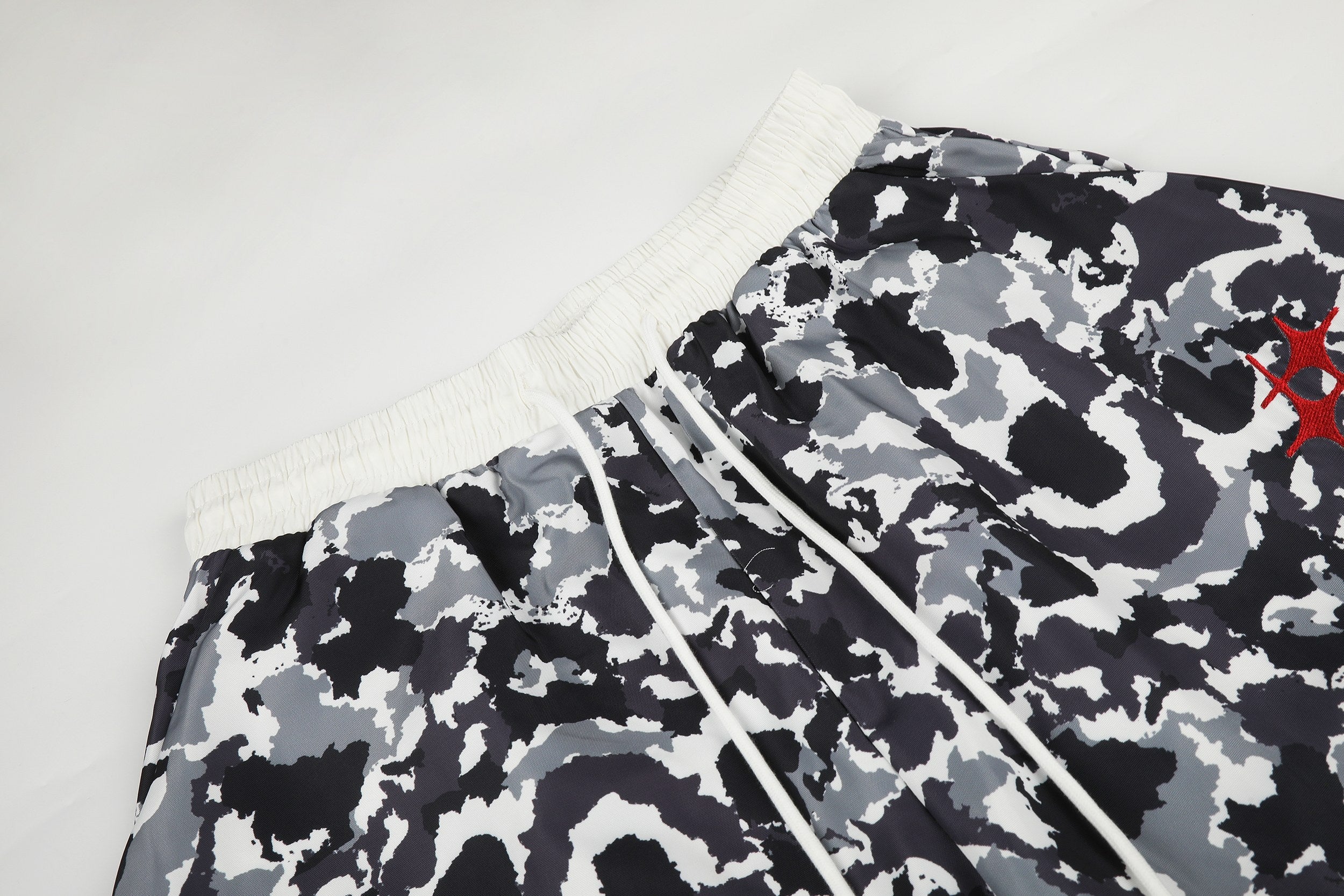 Abstract Camo Wide-Leg Sweatpants | Oversized Streetwear