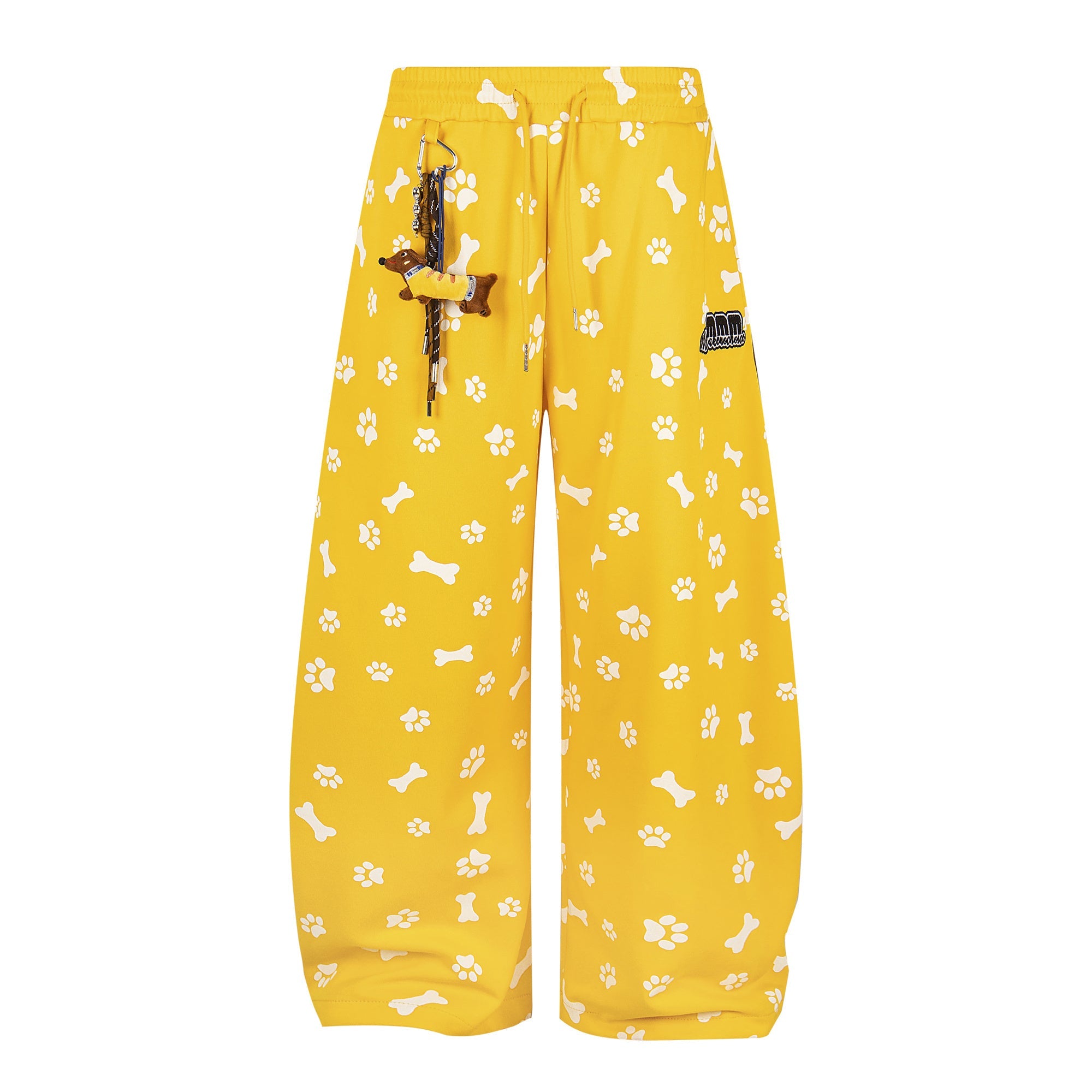 Paw Print Wide-Leg Lounge Pants | Dog Bone Streetwear Sweats