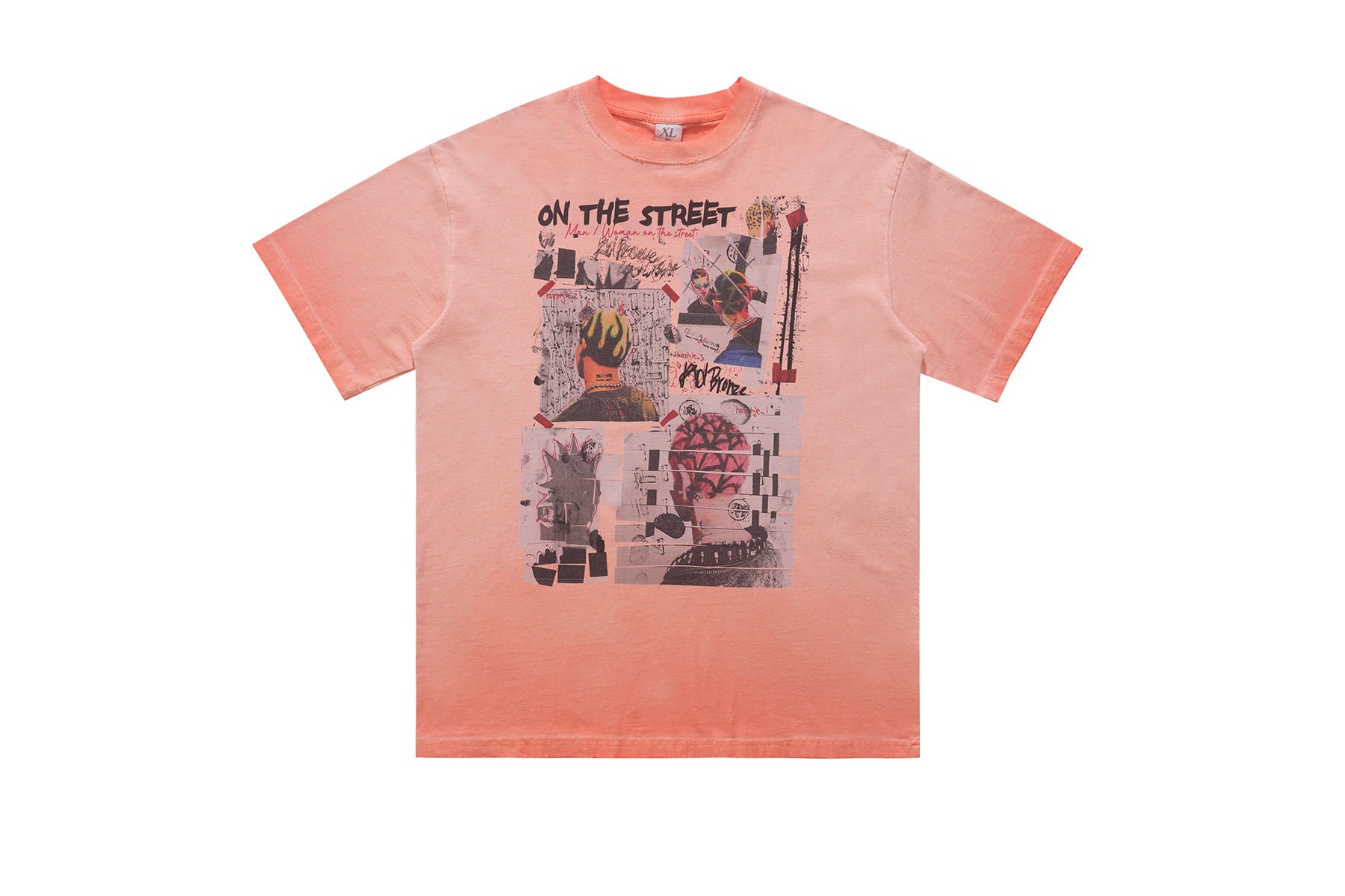 Omirad On The Street Vintage Wash Collage Graphic Tee