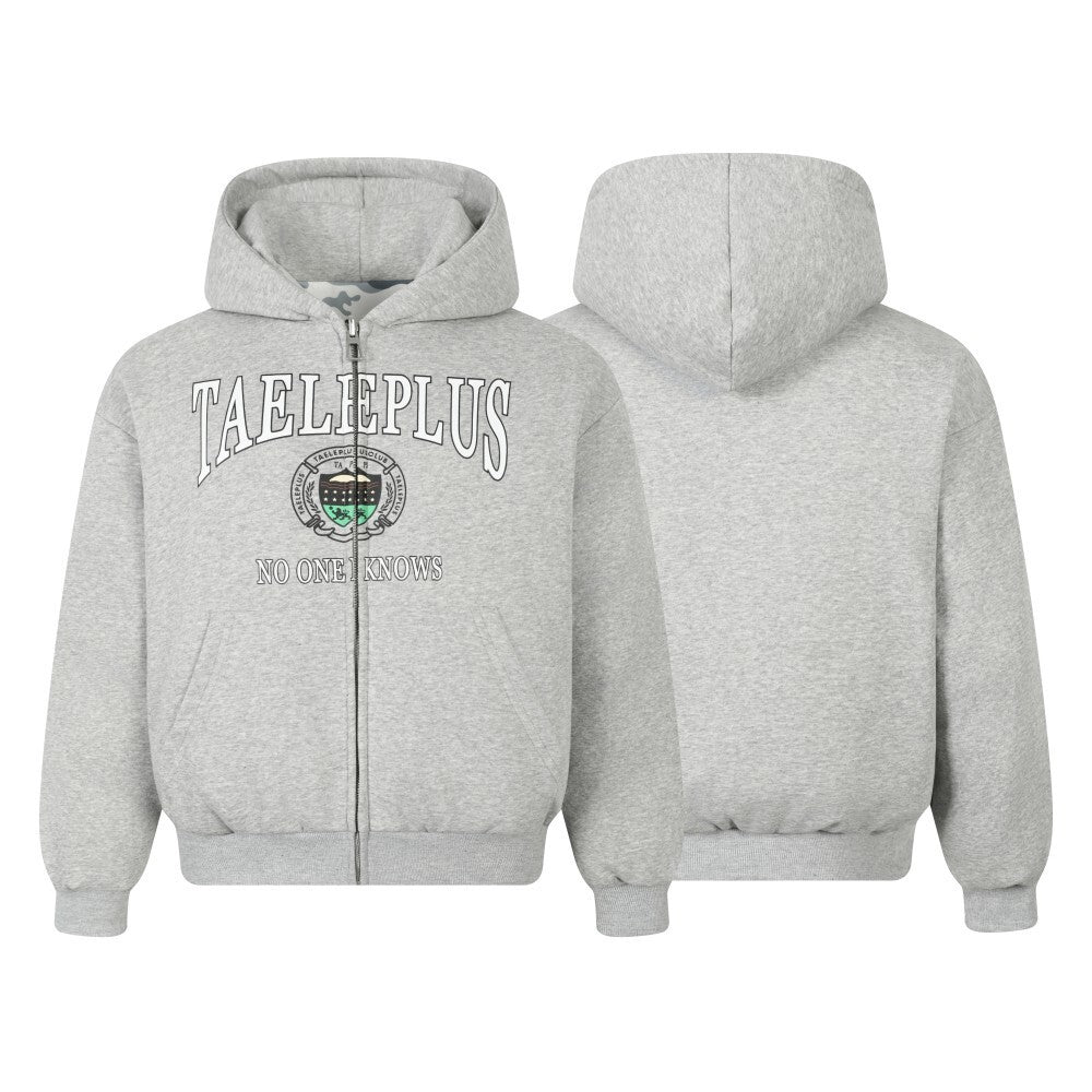Reversible Camo Varsity Hoodie Jacket | TAELEPLUS Logo