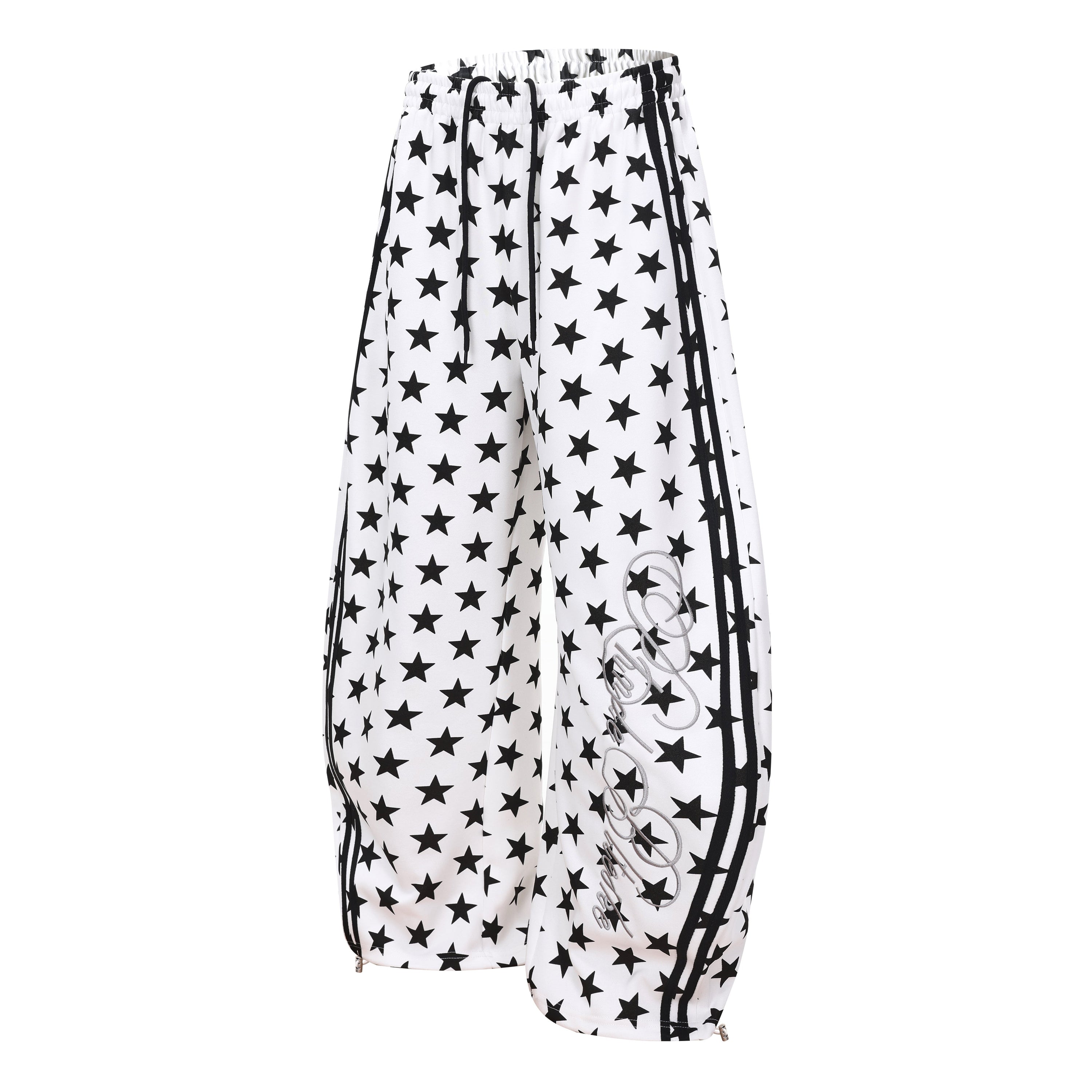 Omirad Star Print Wide-Leg Sweatpants | Y2K Streetwear