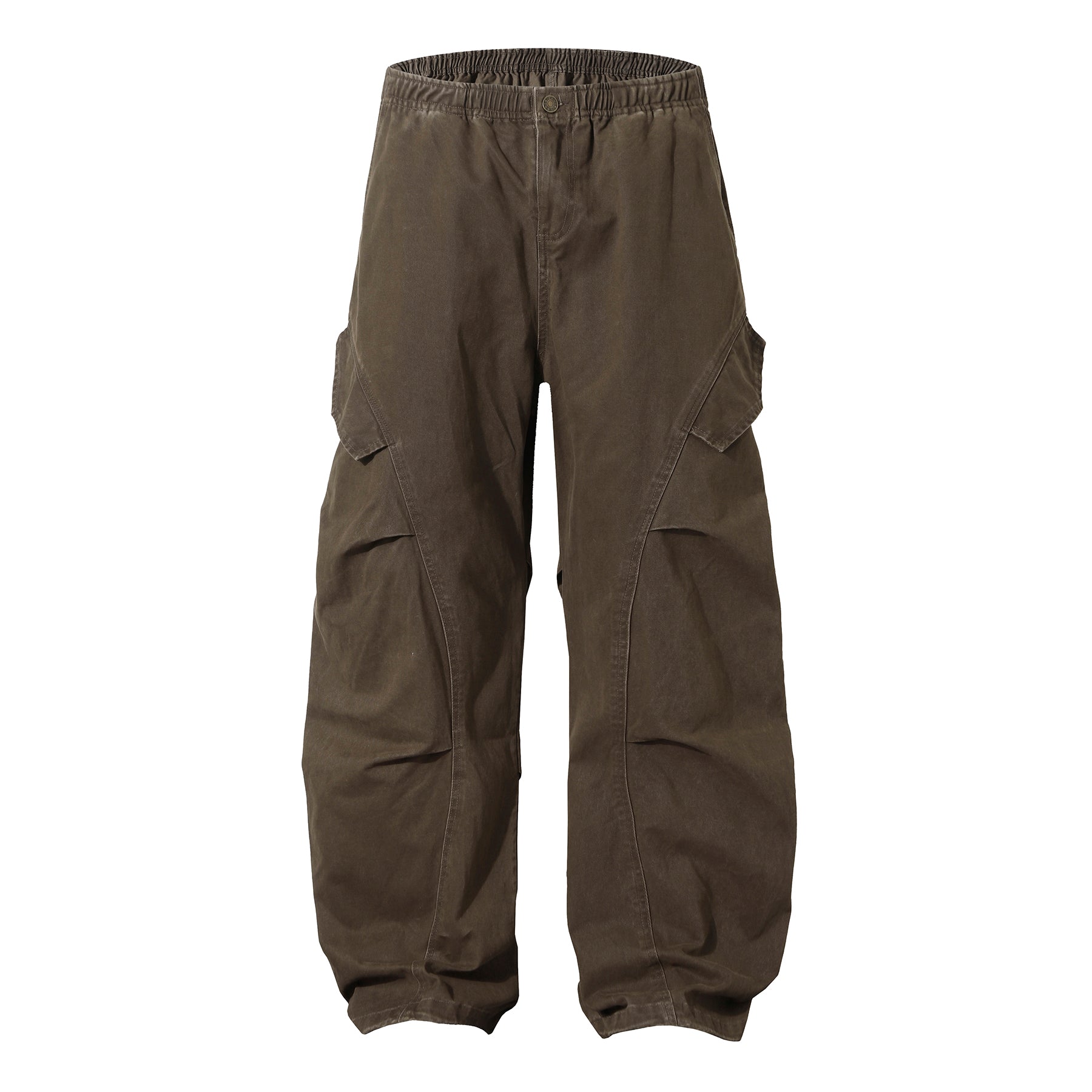 Omirad Curved-Pocket Baggy Cargo Pants | 100% Cotton