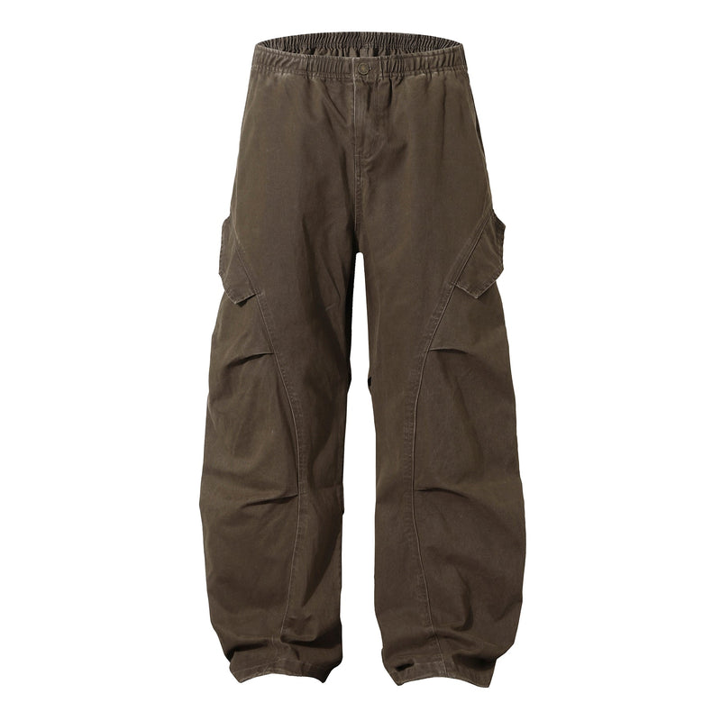 Omirad Curved-Pocket Baggy Cargo Pants | 100% Cotton