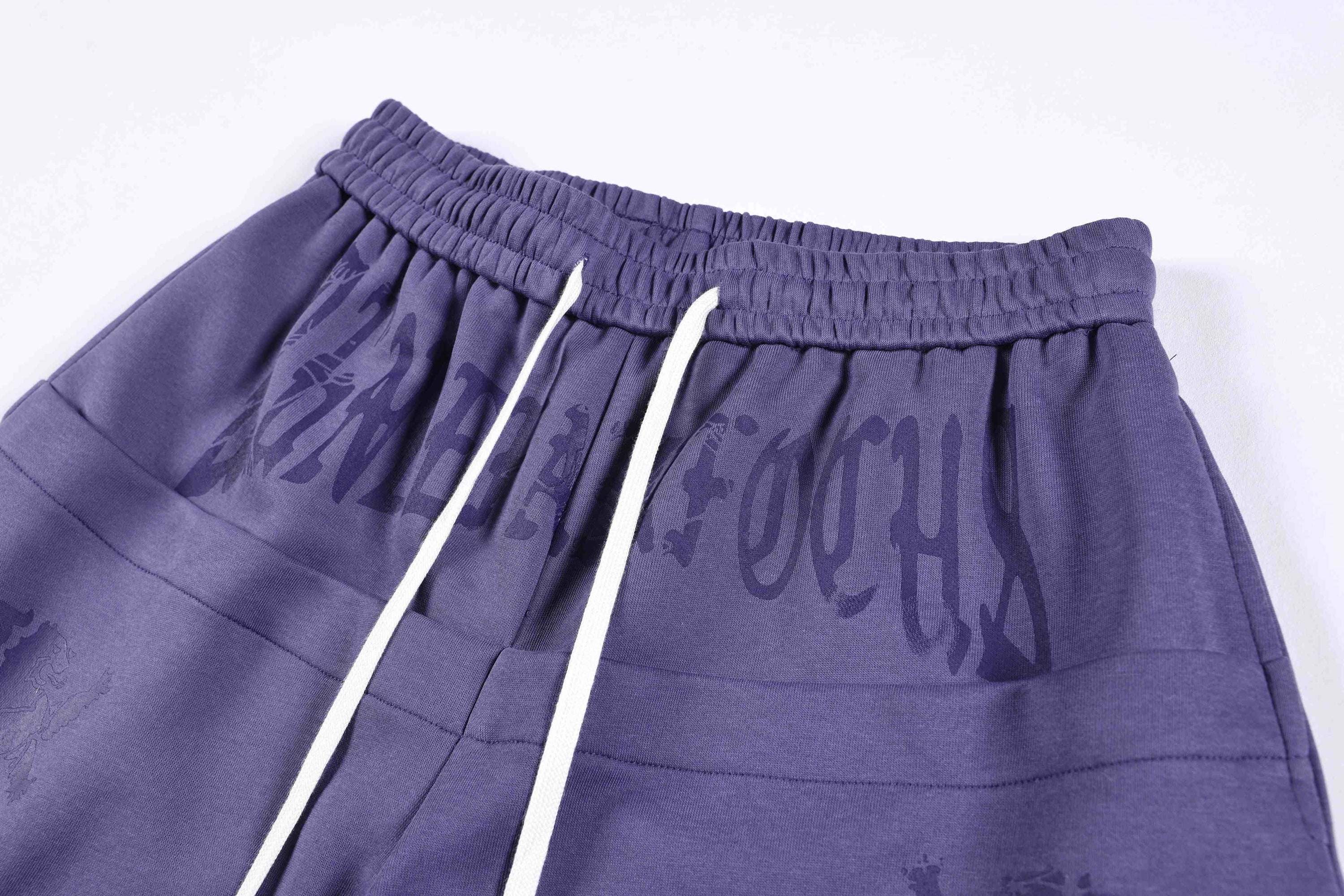 Omirad Gothic Script Wide-Leg Sweatpants | Streetwear