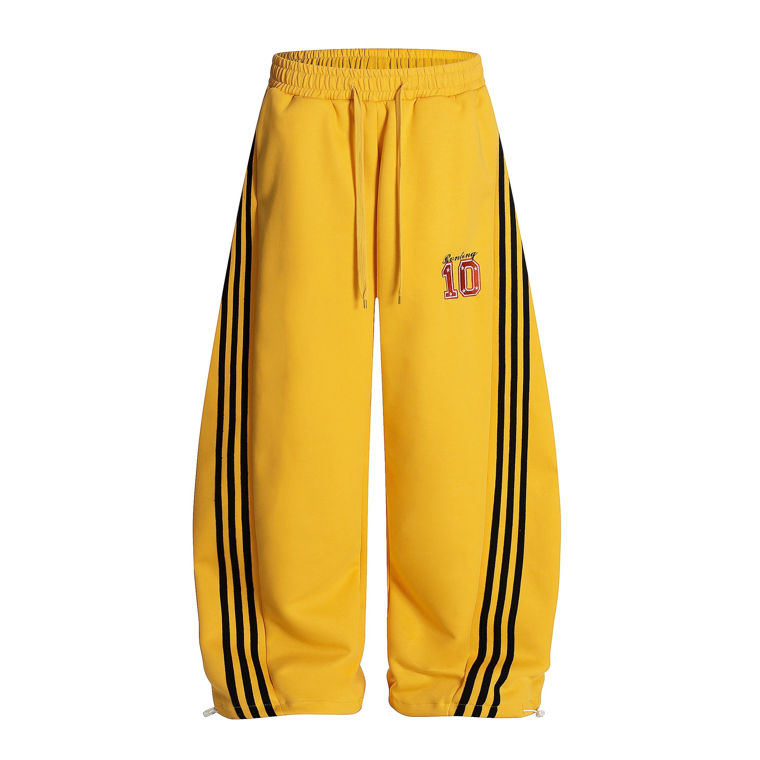 Omirad Retro Wide-Leg Track Pants | Triple Stripe Varsity