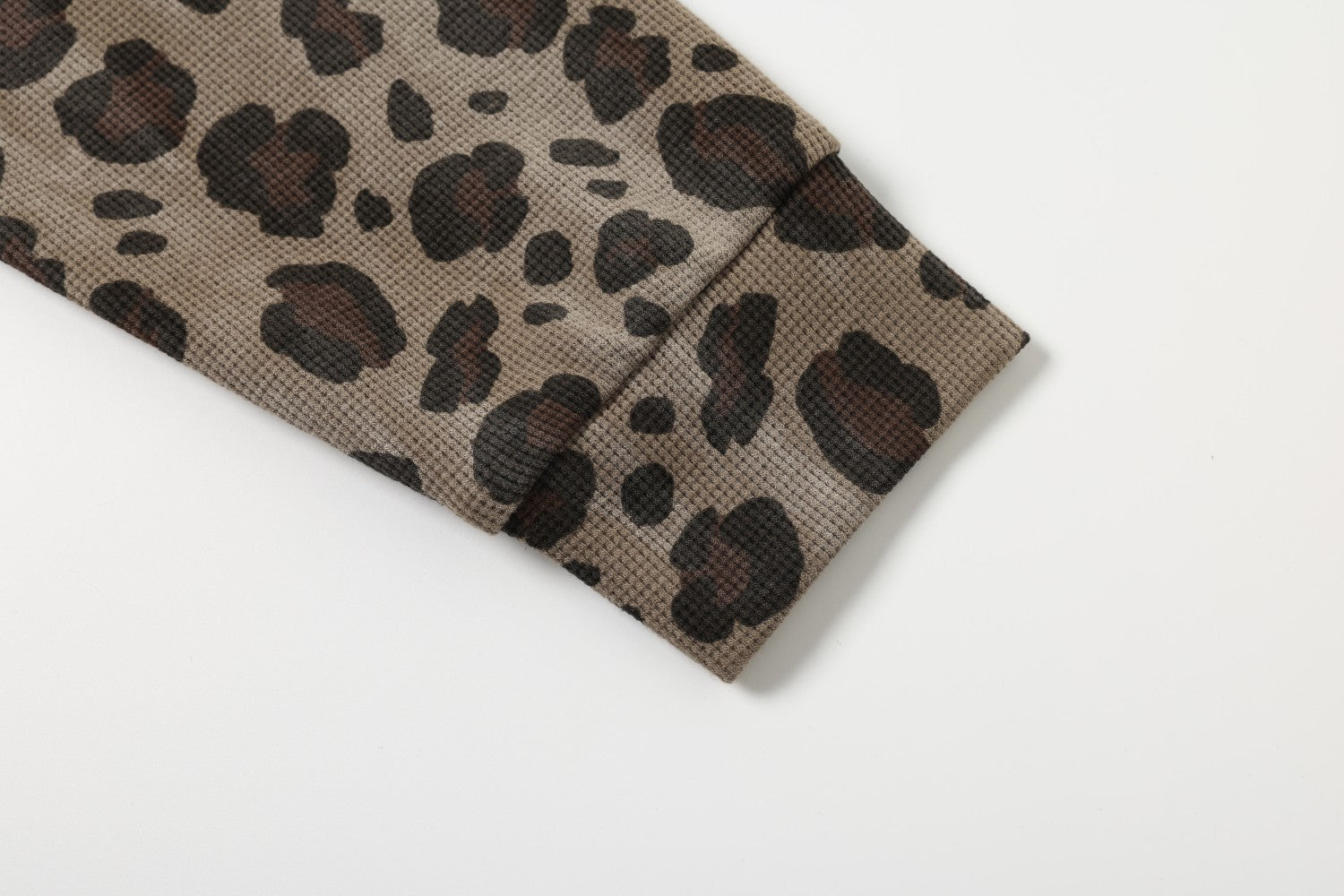 Taeleplus Leopard Print Long Sleeve Polo Shirt | Streetwear