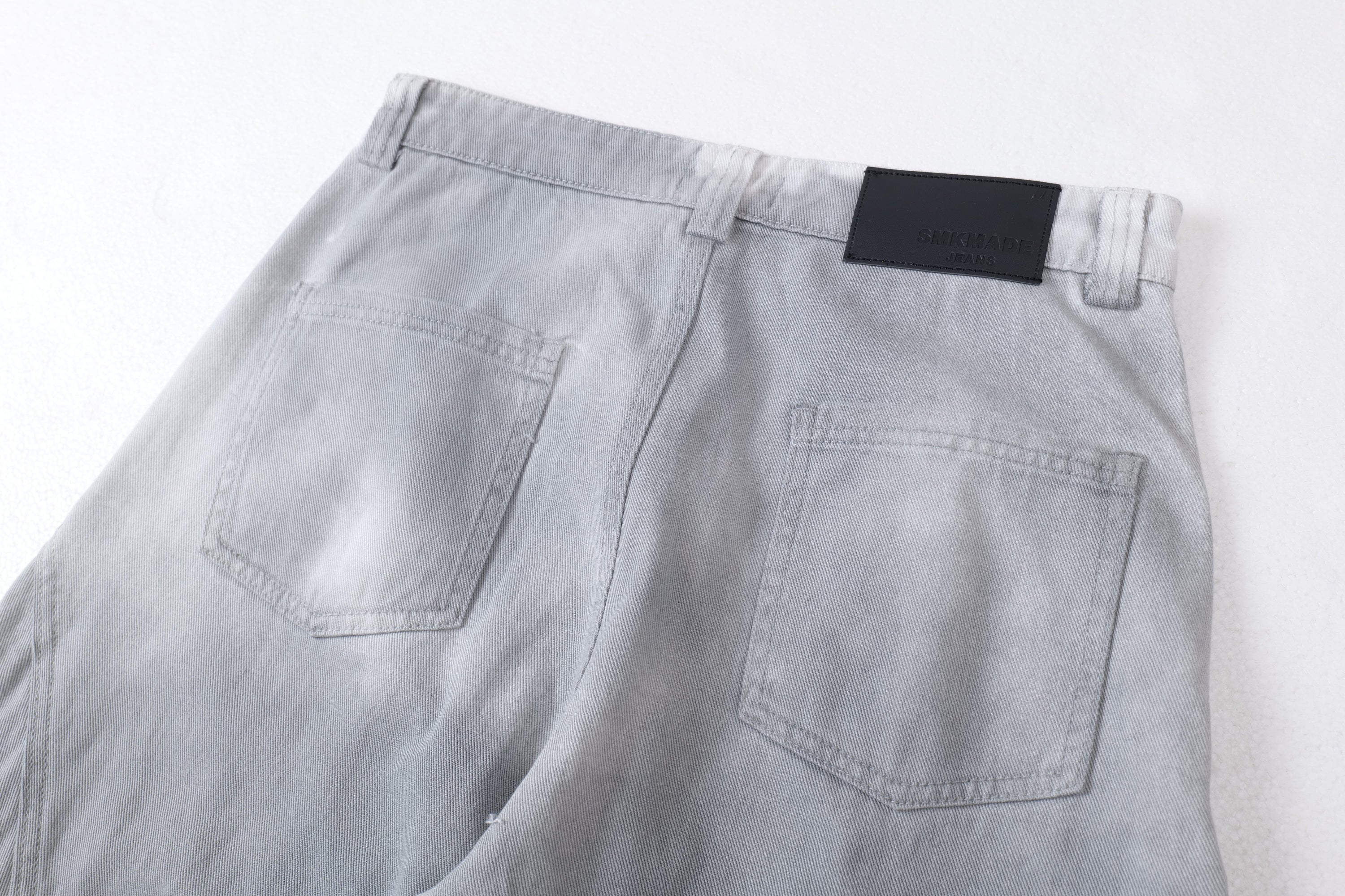 Washed Curved-Panel Balloon Wide-Leg Jeans | Sculptural Denim