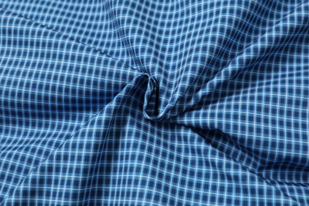 Reversible Hooded Puffer Jacket | Brown & Blue Check