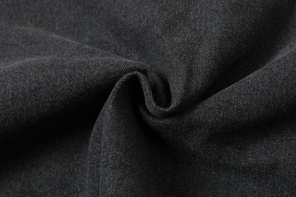 Quilted Denim Sherpa Collar Bomber Jacket | Streetwear