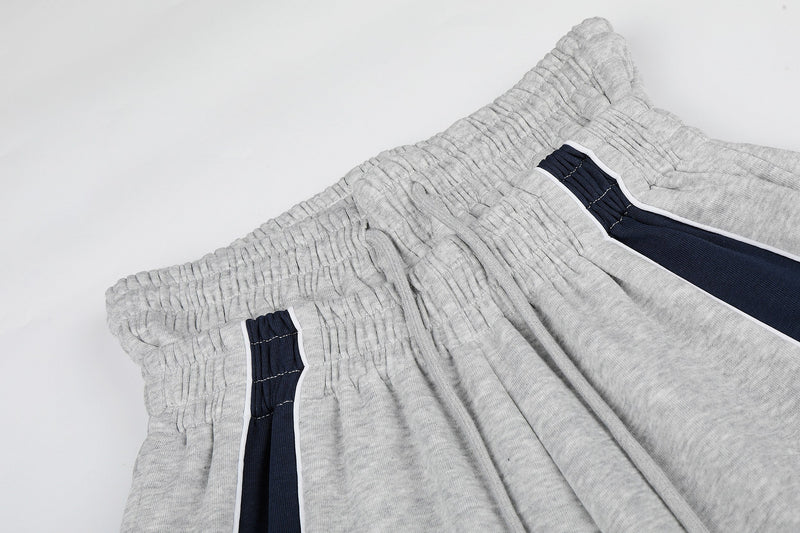 Retro Crest Panel Sweatpants | Oversized Wide Leg Streetwear