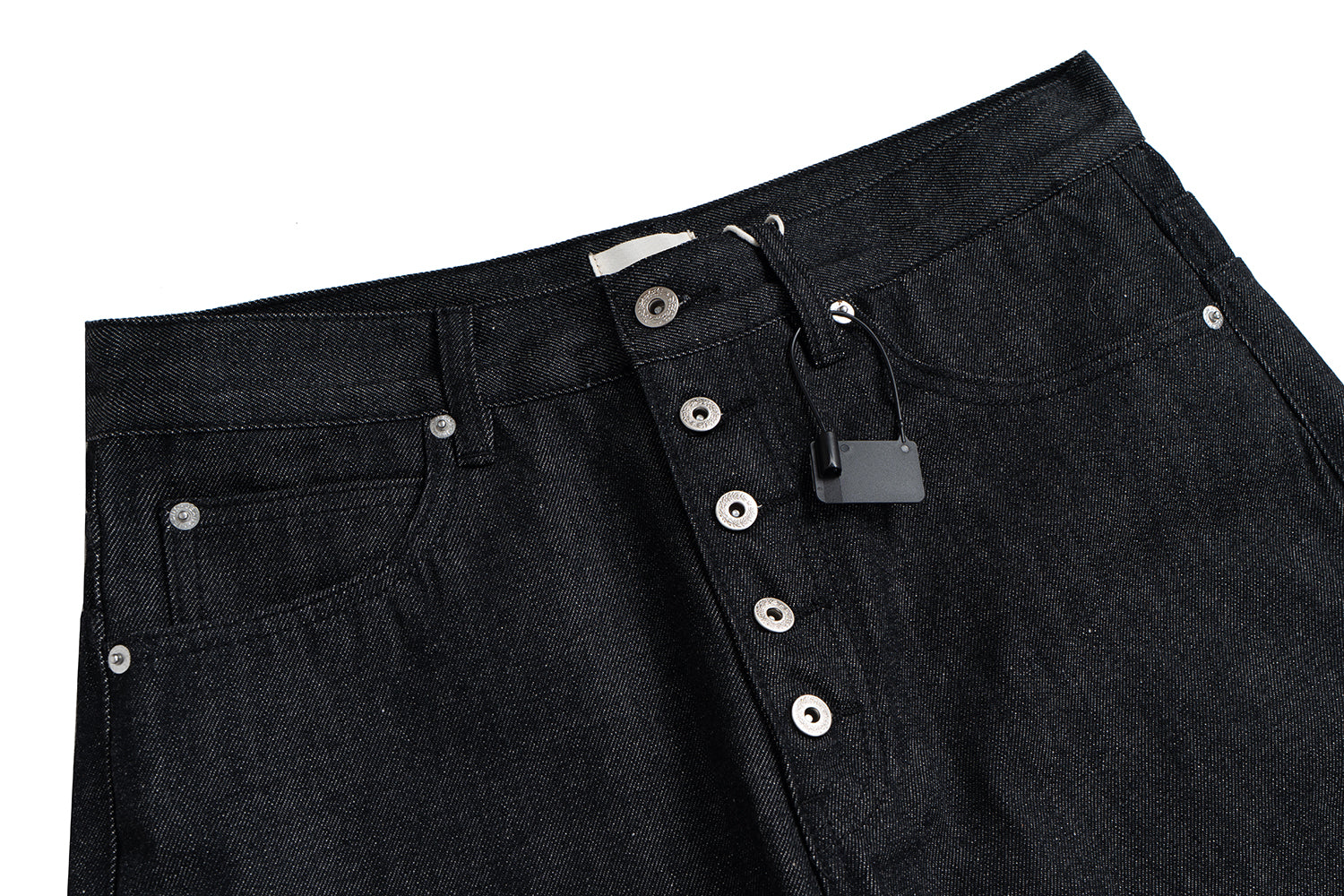 Omirad High-Rise Button Fly Wide-Leg Raw Denim Jeans